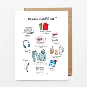 Pack de départ de graphiste carte de vœux | de voeux aquarelle | Cadeaux pour graphistes | Cadeau unique pour diplômé