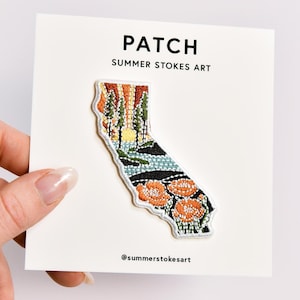 Kalifornien Bügelbild | 2,5 &quot;State Patch | Gestickte Aufnäher oder Aufbügeln Applikation