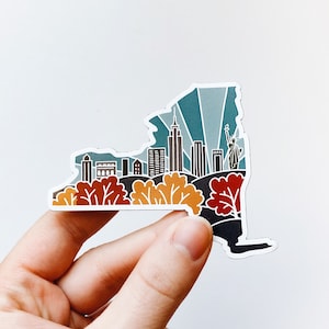 New York Car Magnet | Weatherproof State Magnet | Outdoorsy Magnet | Locker Magnet | Fridge Magnet | Waterproof Magnet | 3&quot;