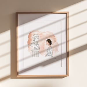 Stolz & Vorurteil Pemberley Print | Aquarell Illustration | 8x10" 5x7" Archival Art Print | Herr Darcy Elizabeth Bennett