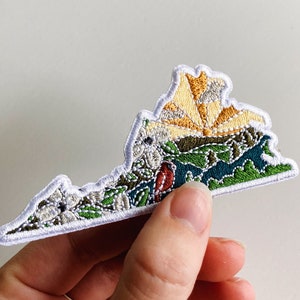 Virginia Iron-On Patch | 3&quot; Patch | Embroidered Sew-on or Iron-on Applique
