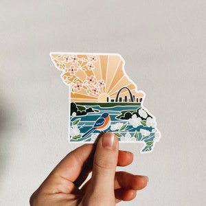 Missouri langlebig Aufkleber | Hochwertiger Autoaufkleber | Vereinigten Staaten Vinyl Aufkleber | Wetterfester Aufkleber | Wasserflasche Aufkleber | 9 cm