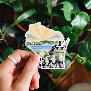 Imán de coche de Wisconsin / Imán resistente a la intemperie / Imán al aire libre / Imán de casillero / Imán de nevera / Imán decorativo