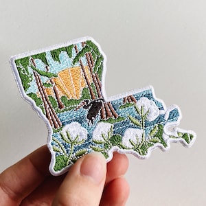 Louisiana Iron-On Patch | 3&quot; Patch | Embroidered Sew-on or Iron-on Applique