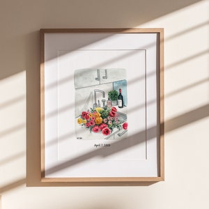 Watercolor Flowers Art Print | Floral | Home Decor | Bouquet | Modern Wildflowers | Colorful Nursery Decor | Minimalist | Bohemian Wall Art