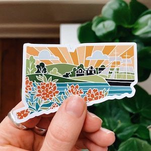 Connecticut Car Magnet | Weatherproof State Magnet | Outdoorsy Magnet | Locker Magnet | Fridge Magnet | Weatherproof Magnet | 3&quot;