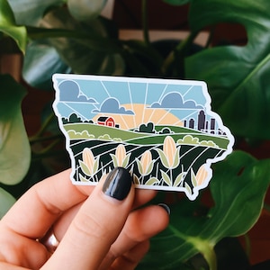 Iowa Car Magnet | Weatherproof State Magnet | Outdoorsy Magnet | Locker Magnet | Fridge Magnet | Weatherproof Magnet | 3&quot;