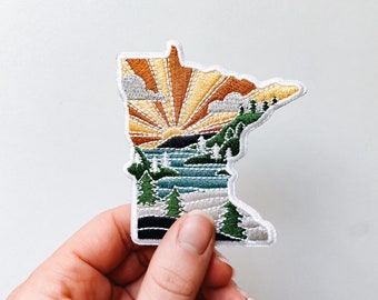Minnesota Iron-On Patch | 2.5&quot; Patch | Embroidered Sew-on or Iron-on Applique