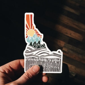 Idaho Durable Sticker | High Quality Bumper Sticker | United States Vinyl Decal | Weatherproof Sticker | Water Bottle Sticker | 4&quot;