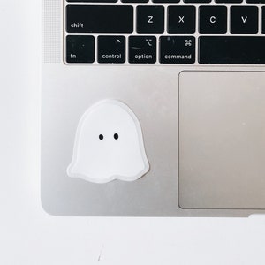 Cute Ghost Transparent Sticker Waterproof Sticker Vinyl Decal Waterbottle Sticker Laptop decal Halloween Spooky Season Haunted image 2