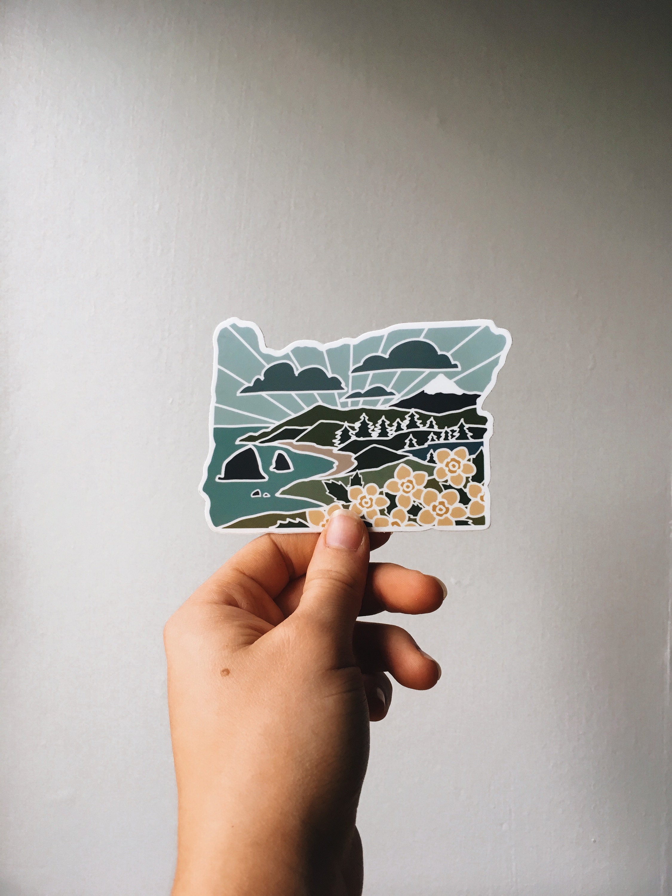 Oregon Durable Sticker | High Quality Bumper Sticker | United States Vinyl Decal | Weatherproof Sticker | Water Bottle Sticker | 4&quot;