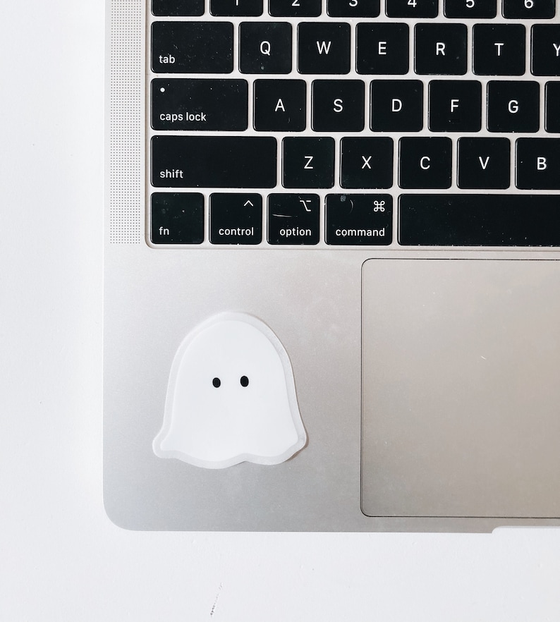 Cute Ghost Transparent Sticker Waterproof Sticker Vinyl Decal Waterbottle Sticker Laptop decal Halloween Spooky Season Haunted image 2