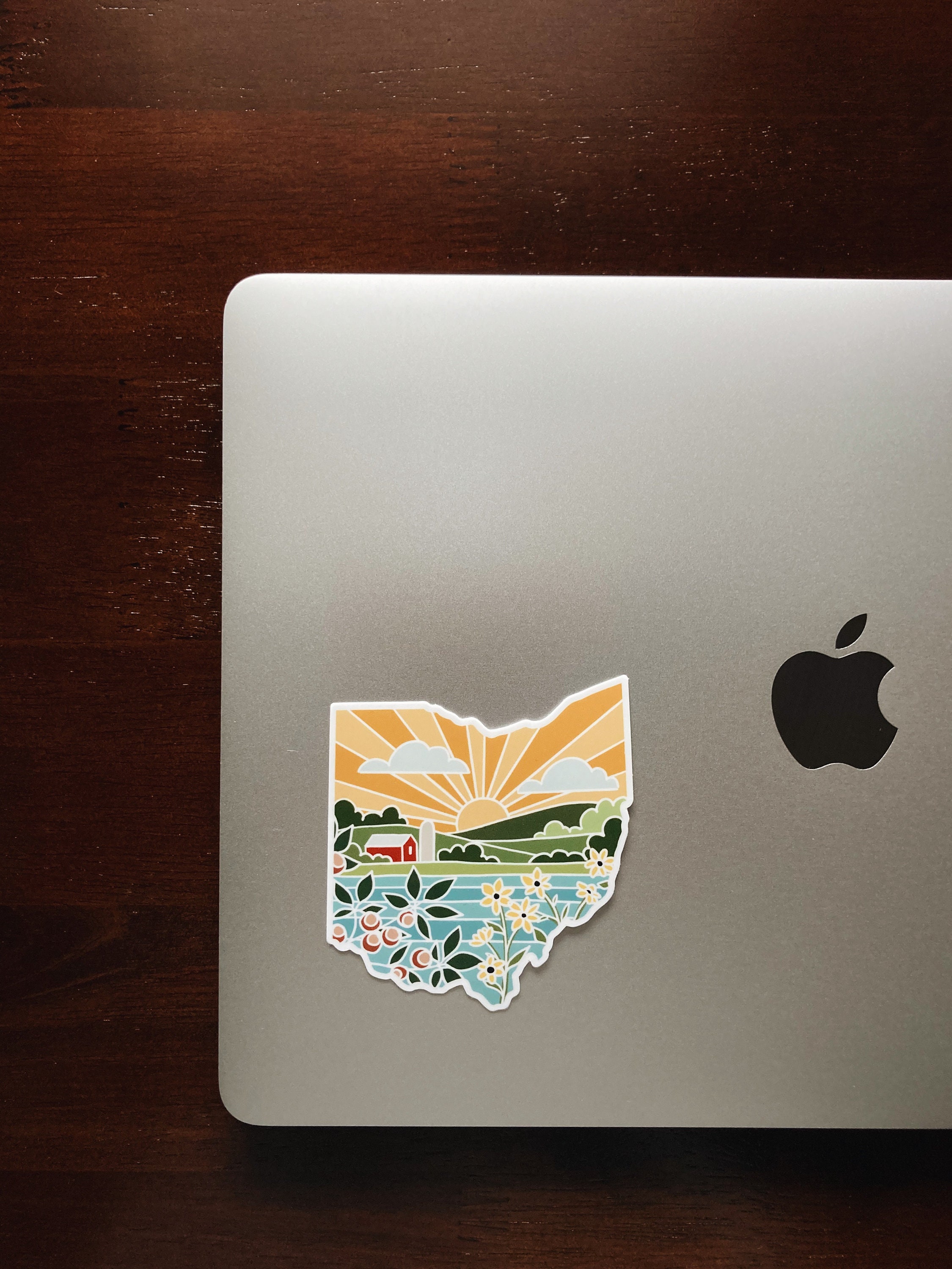 Ohio Durable Sticker | High Quality Bumper Sticker | United States Vinyl Decal | Weatherproof Sticker | Water Bottle Sticker | 3&quot;