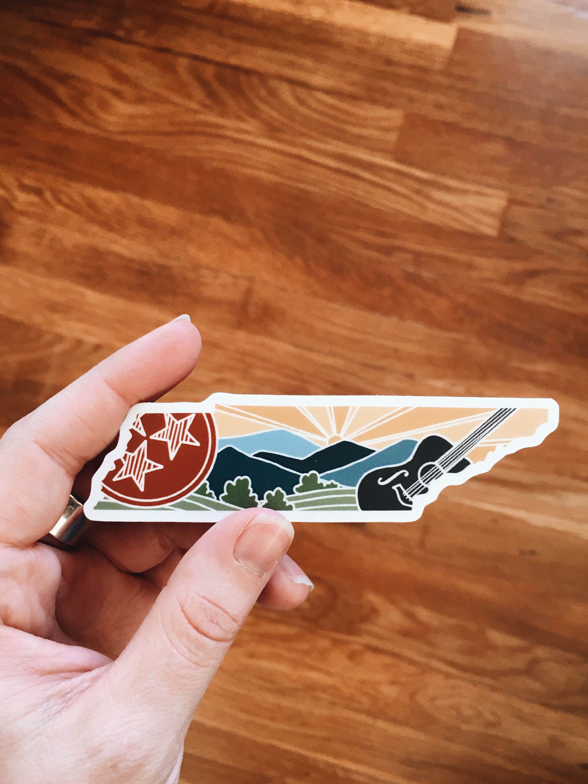 Tennessee Durable Sticker | High Quality Bumper Sticker | United States Vinyl Decal | Weatherproof Sticker | Water Bottle Sticker | 4&quot;