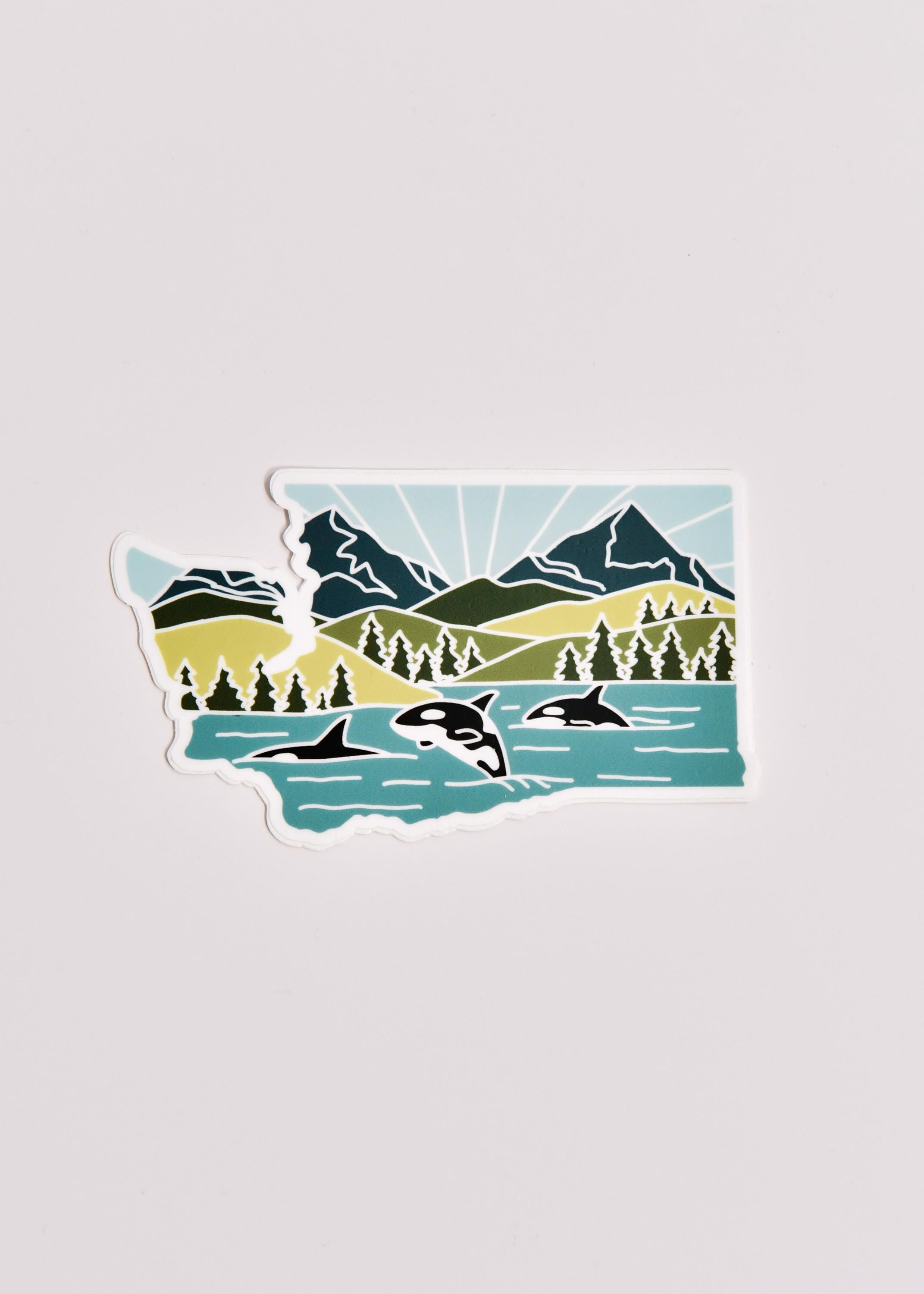 Washington Durable Sticker | High Quality Bumper Sticker | United States Vinyl Decal | Weatherproof Sticker | Water Bottle Sticker | 4&quot;