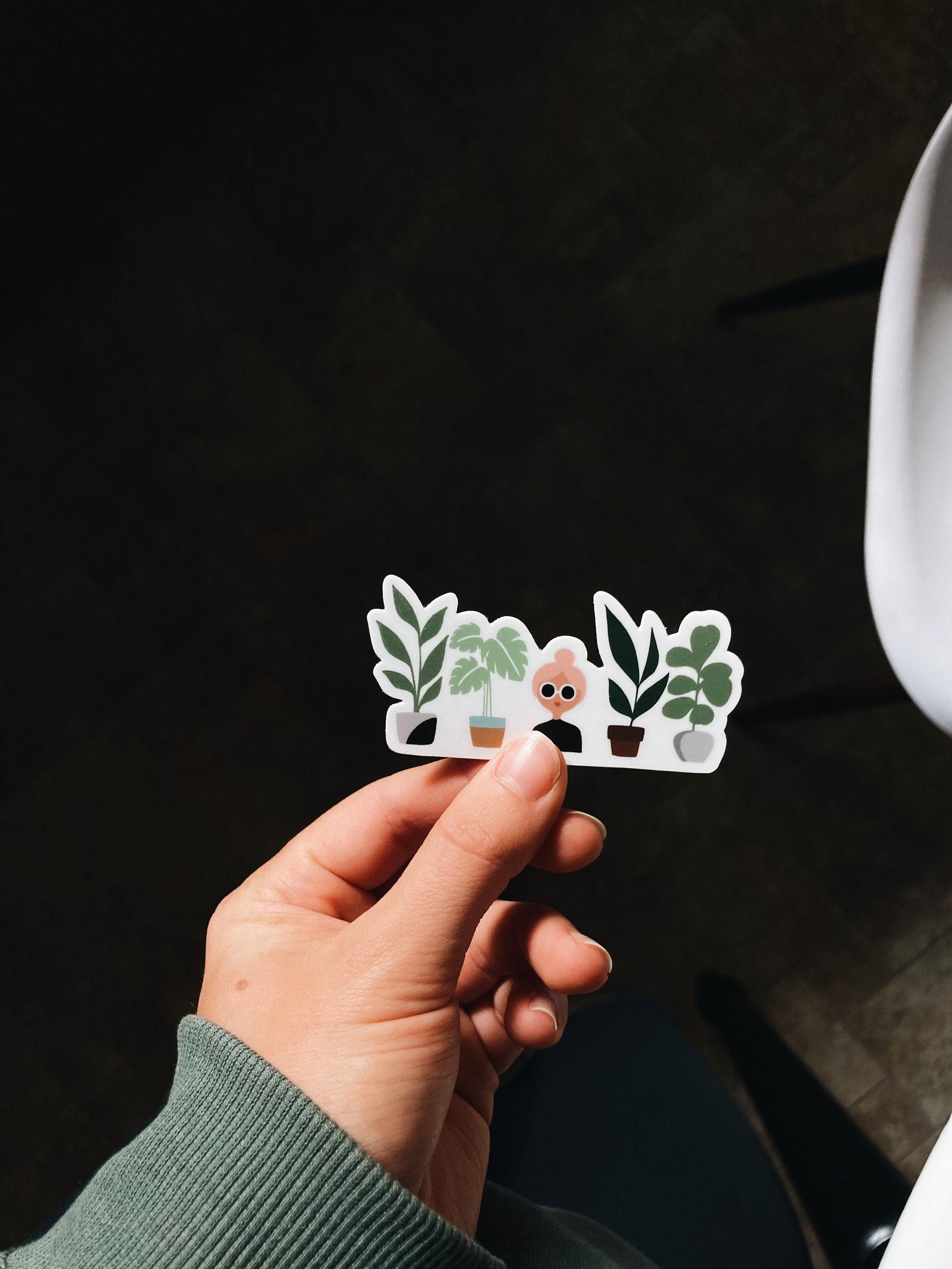 Crazy Plant Lady Durable Sticker | With or Without Text | Plant Lover Decal | Vinyl Weatherproof Decal | Water Bottle Sticker | 3&quot;
