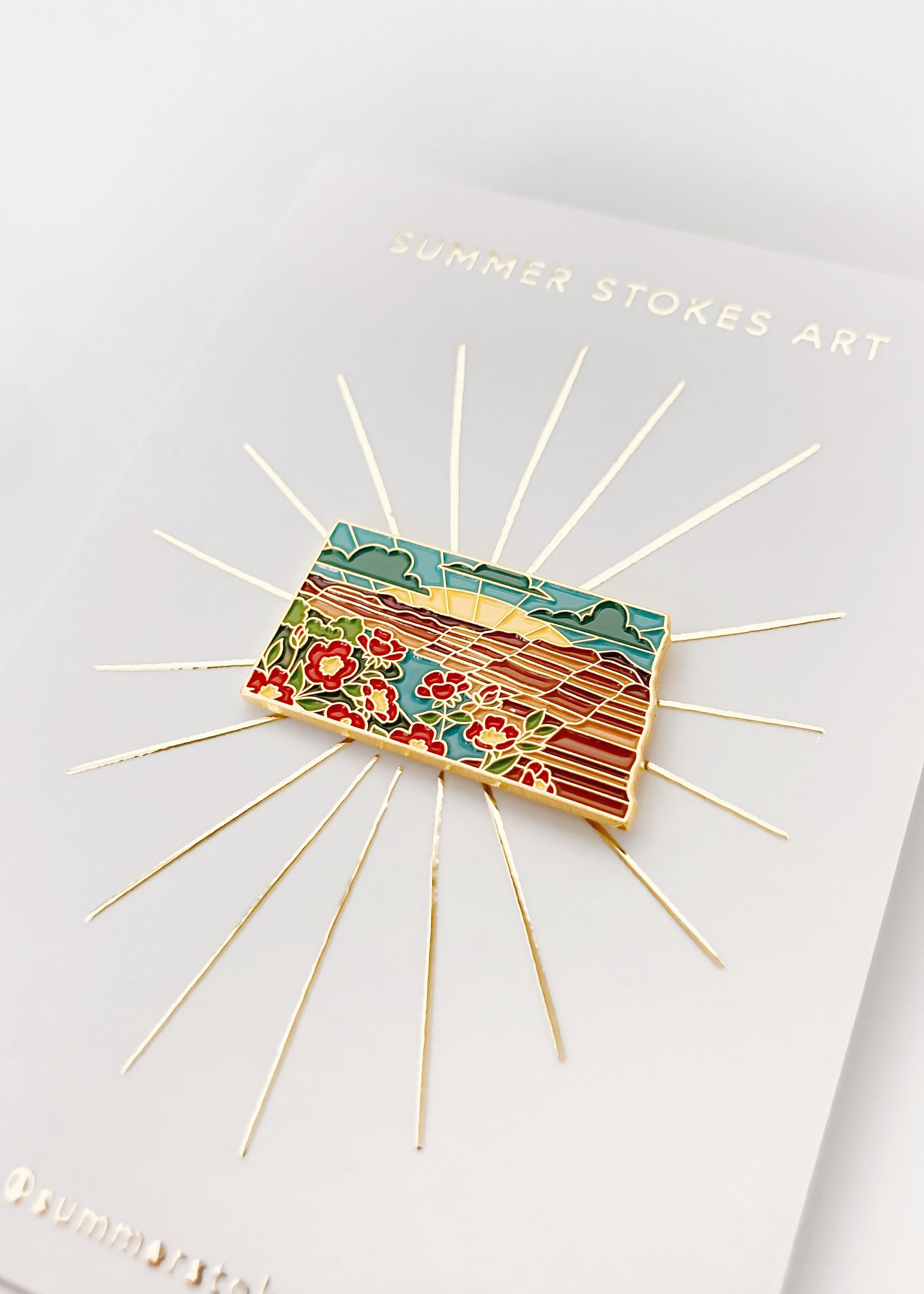 North Dakota Enamel Pin | North Dakota Outline Pin | Illustrated State Pin | Butterfly Clasp | 1&quot;