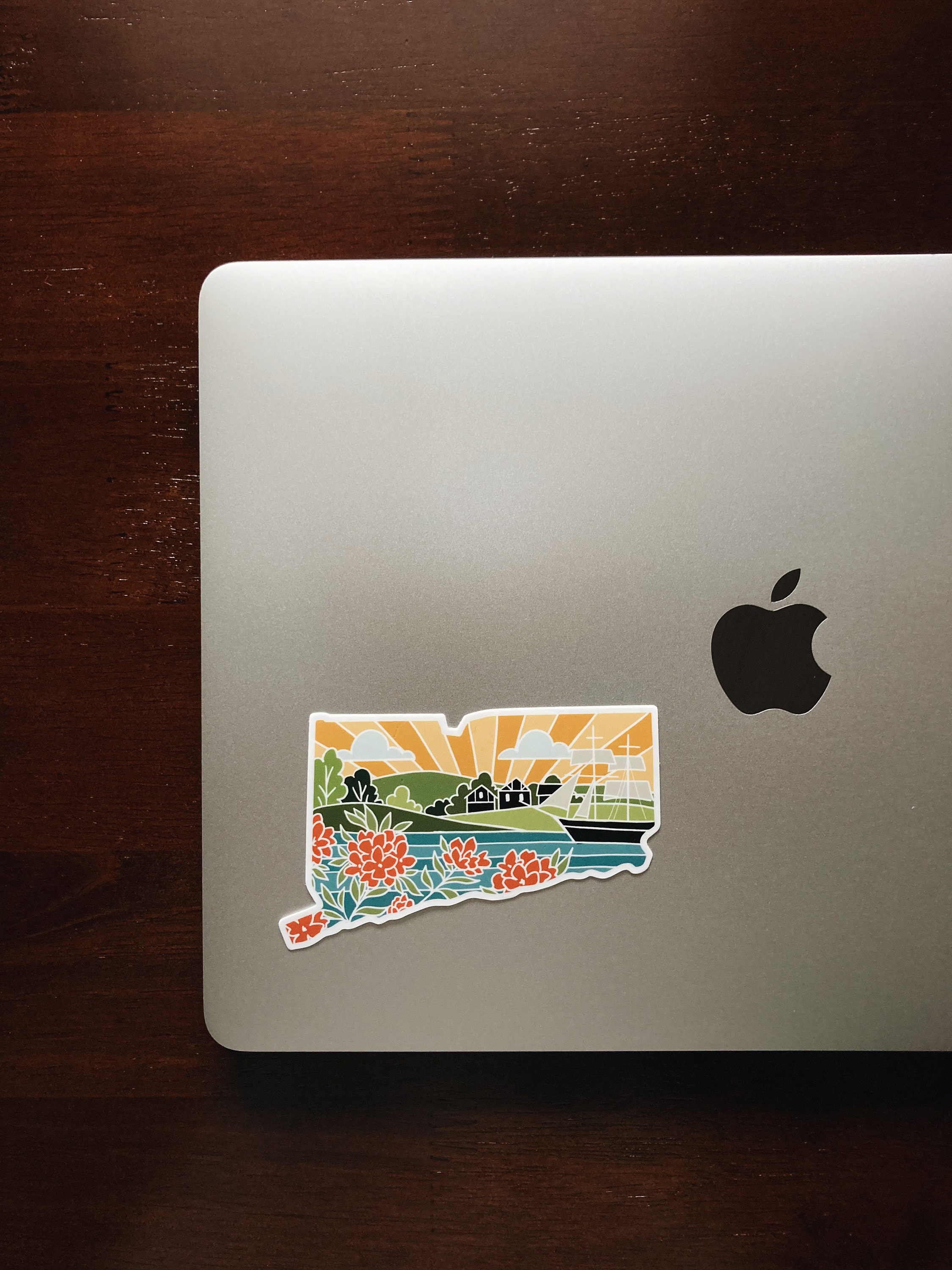 Connecticut Durable Sticker | High Quality Bumper Sticker | United States Vinyl Decal | Weatherproof Sticker | Water Bottle Sticker | 4&quot;