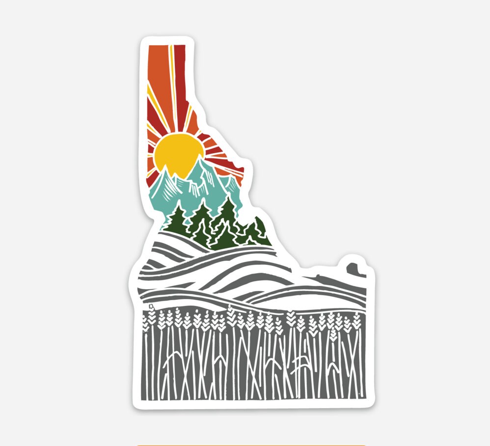 Idaho Car Magnet | Weatherproof State Magnet | Outdoorsy Magnet | Locker Magnet | Fridge Magnet | Weatherproof Magnet | 3&quot;