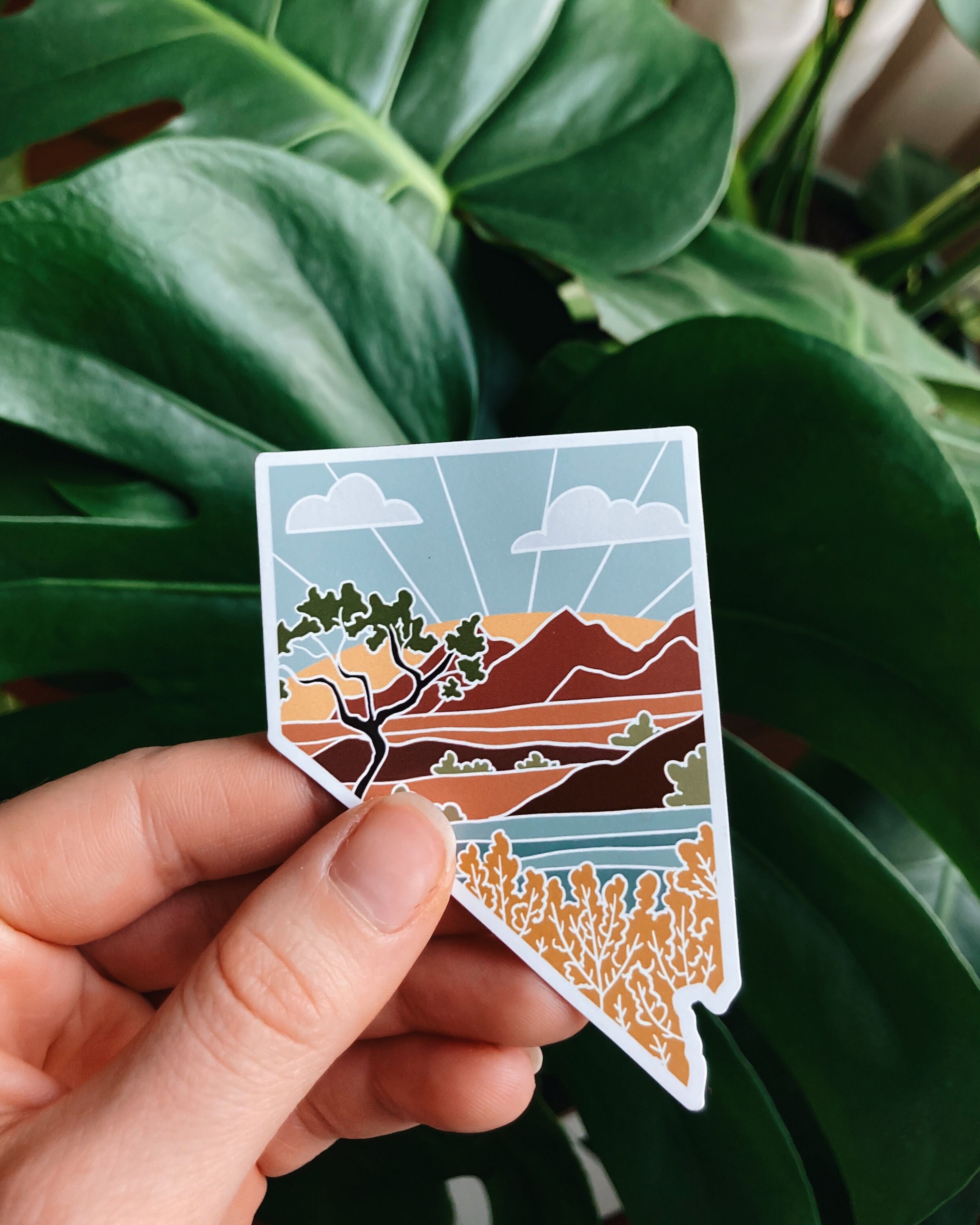 Nevada Car Magnet | Weatherproof State Magnet | Outdoorsy Magnet | Locker Magnet | Fridge Magnet | Waterproof Magnet | 3&quot;