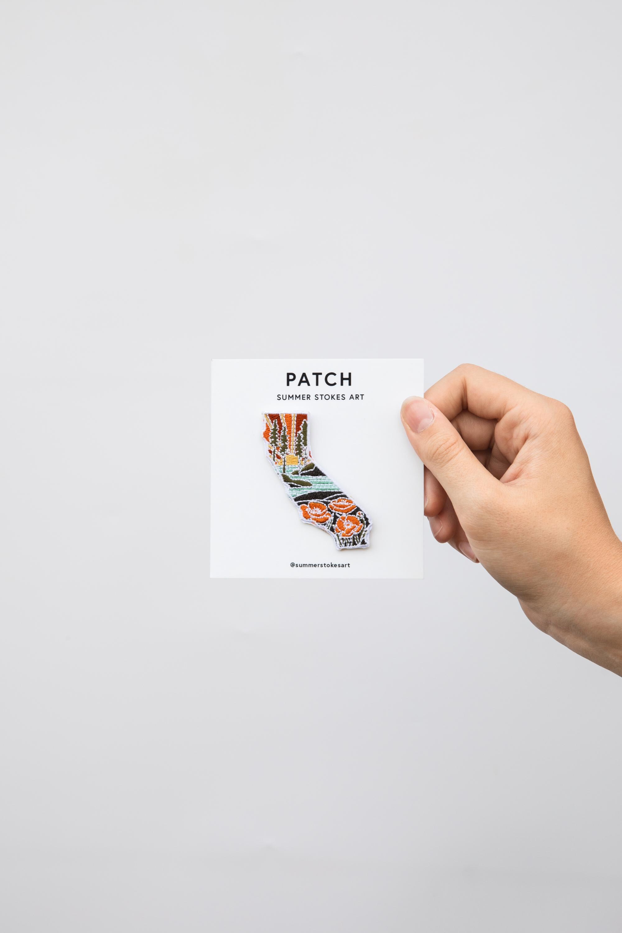 California Iron-On Patch | 2.5&quot; State Patch | Embroidered Sew-on or Iron-on Applique