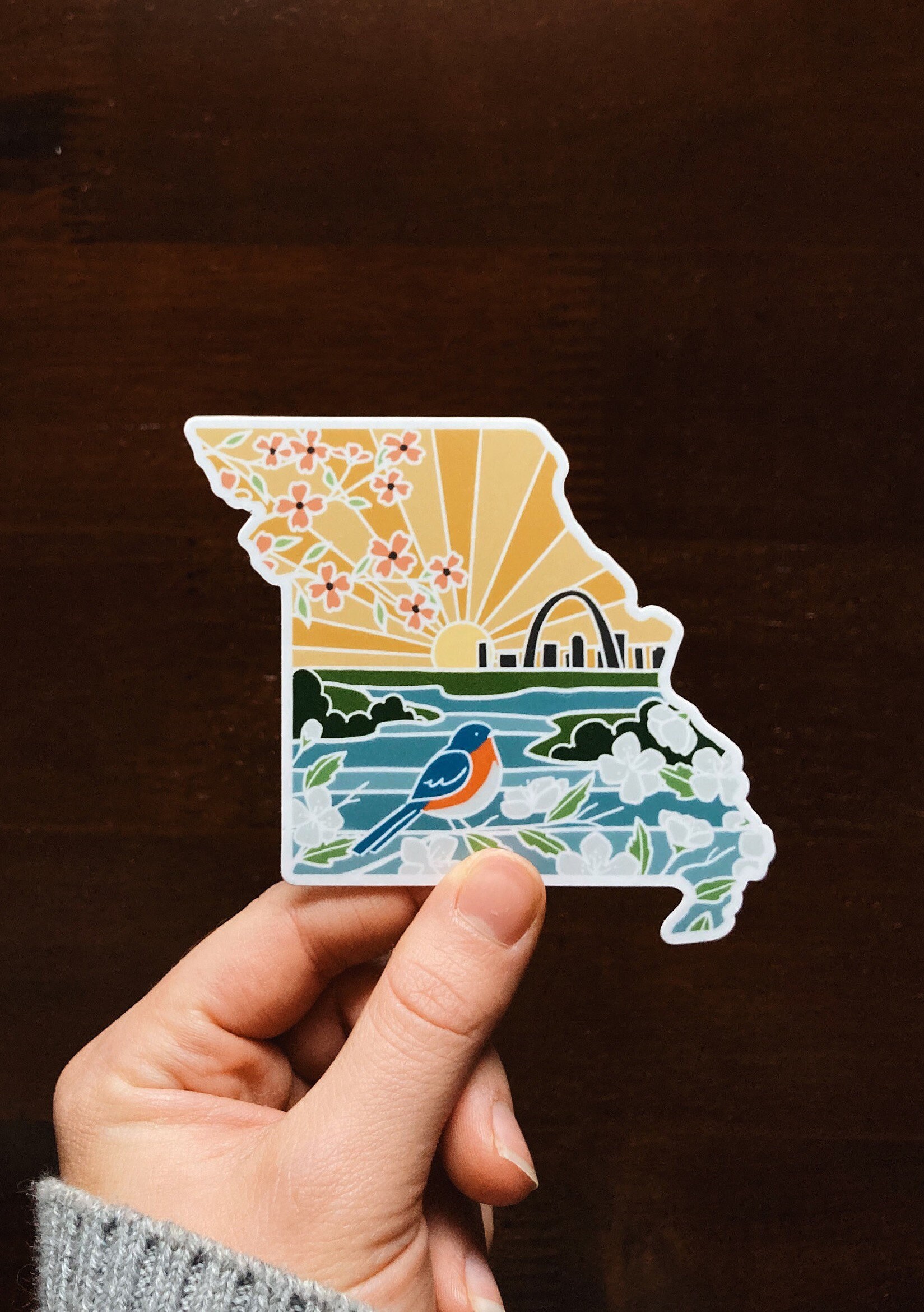 Missouri Durable Sticker | High Quality Bumper Sticker | United States Vinyl Decal | Weatherproof Sticker | Water Bottle Sticker | 3.5&quot;