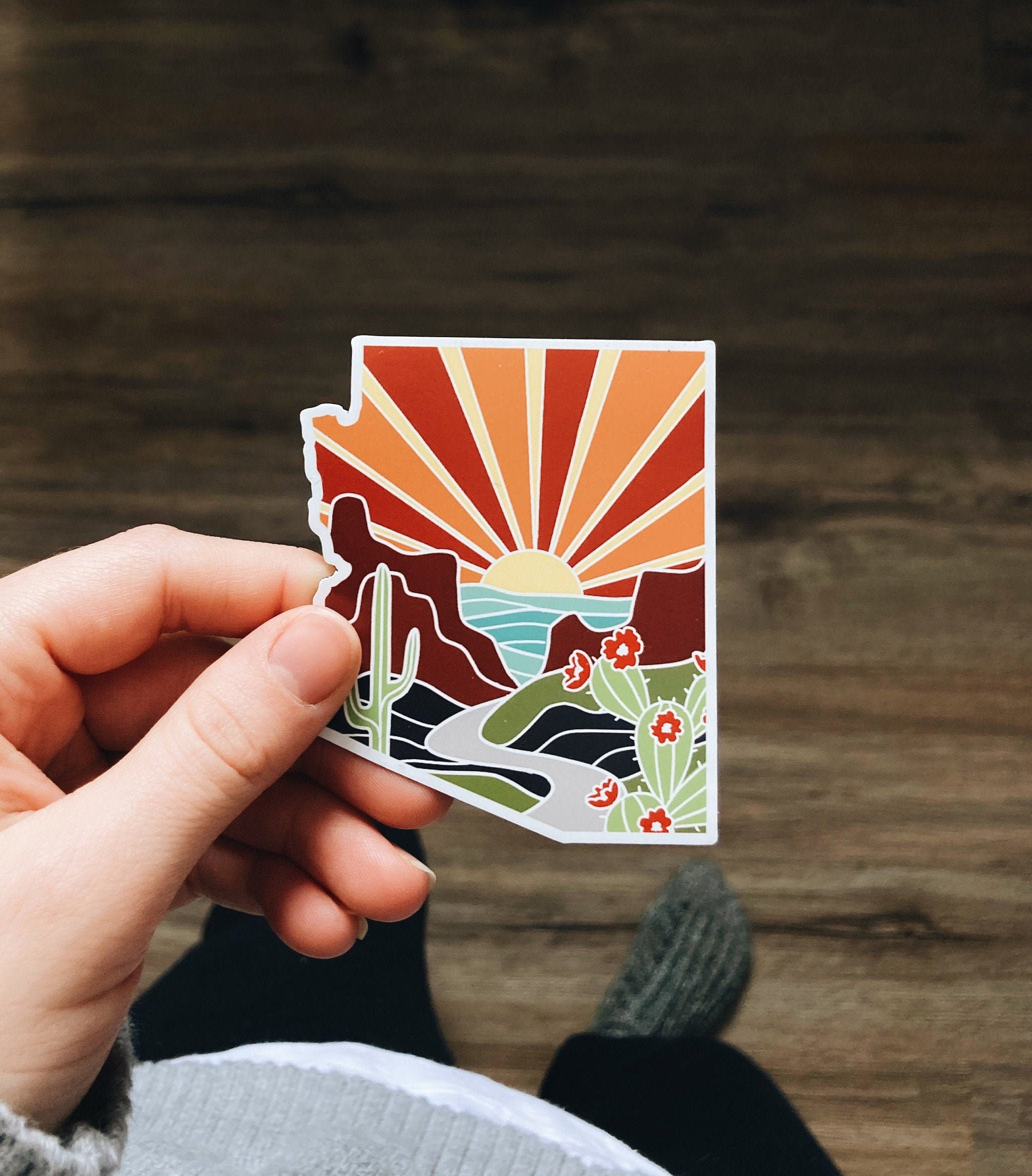 Arizona Car Magnet | Weatherproof State Magnet | Outdoorsy Magnet | Locker Magnet | Fridge Magnet | Lightweight Magnet | 2.75&quot;