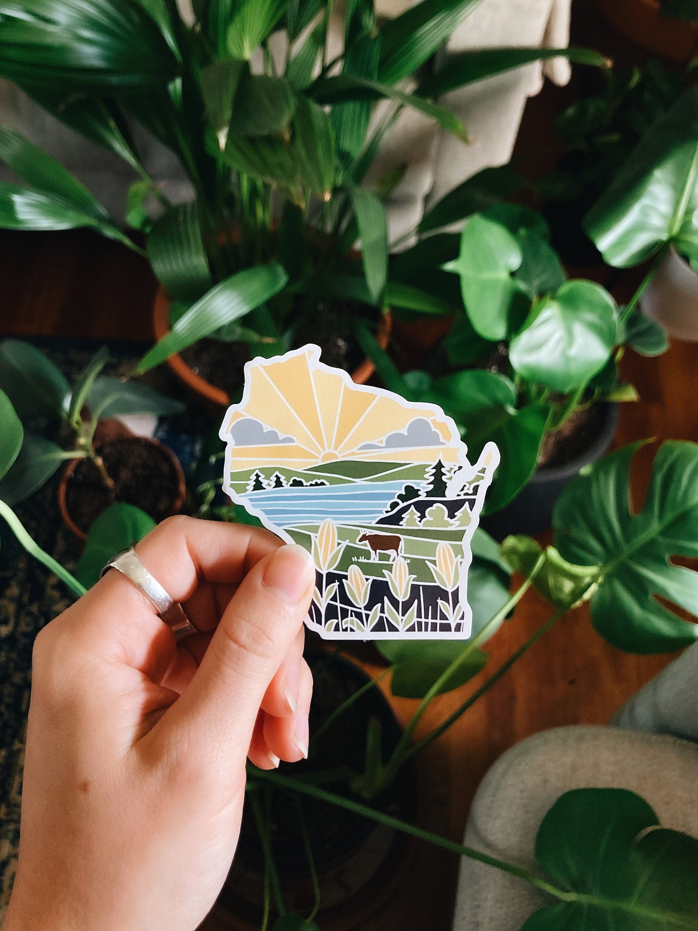 Wisconsin Car Magnet | Weatherproof Magnet | Outdoorsy Magnet | Locker Magnet | Fridge Magnet | Decorative Magnet
