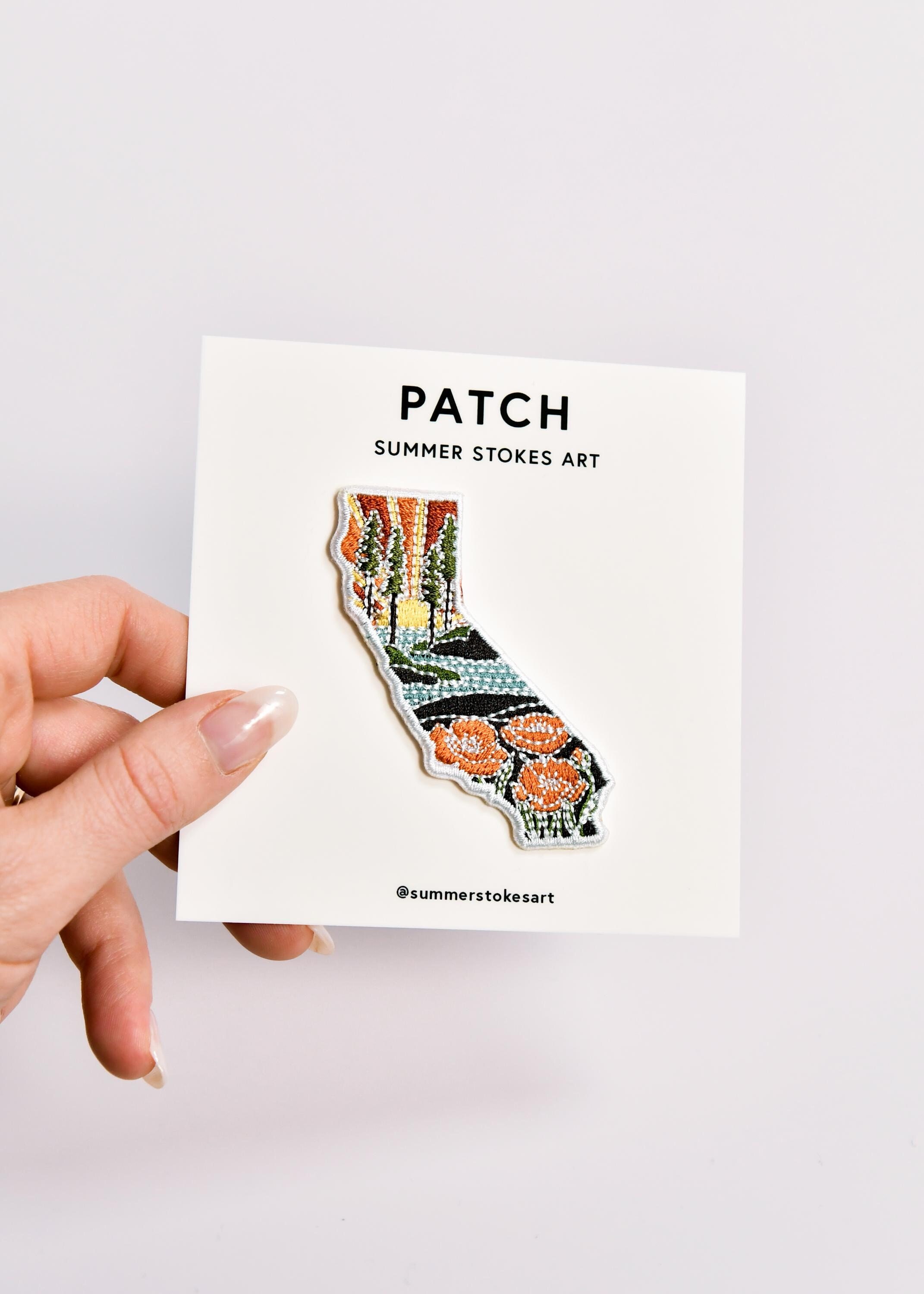 California Iron-On Patch | 2.5&quot; State Patch | Embroidered Sew-on or Iron-on Applique