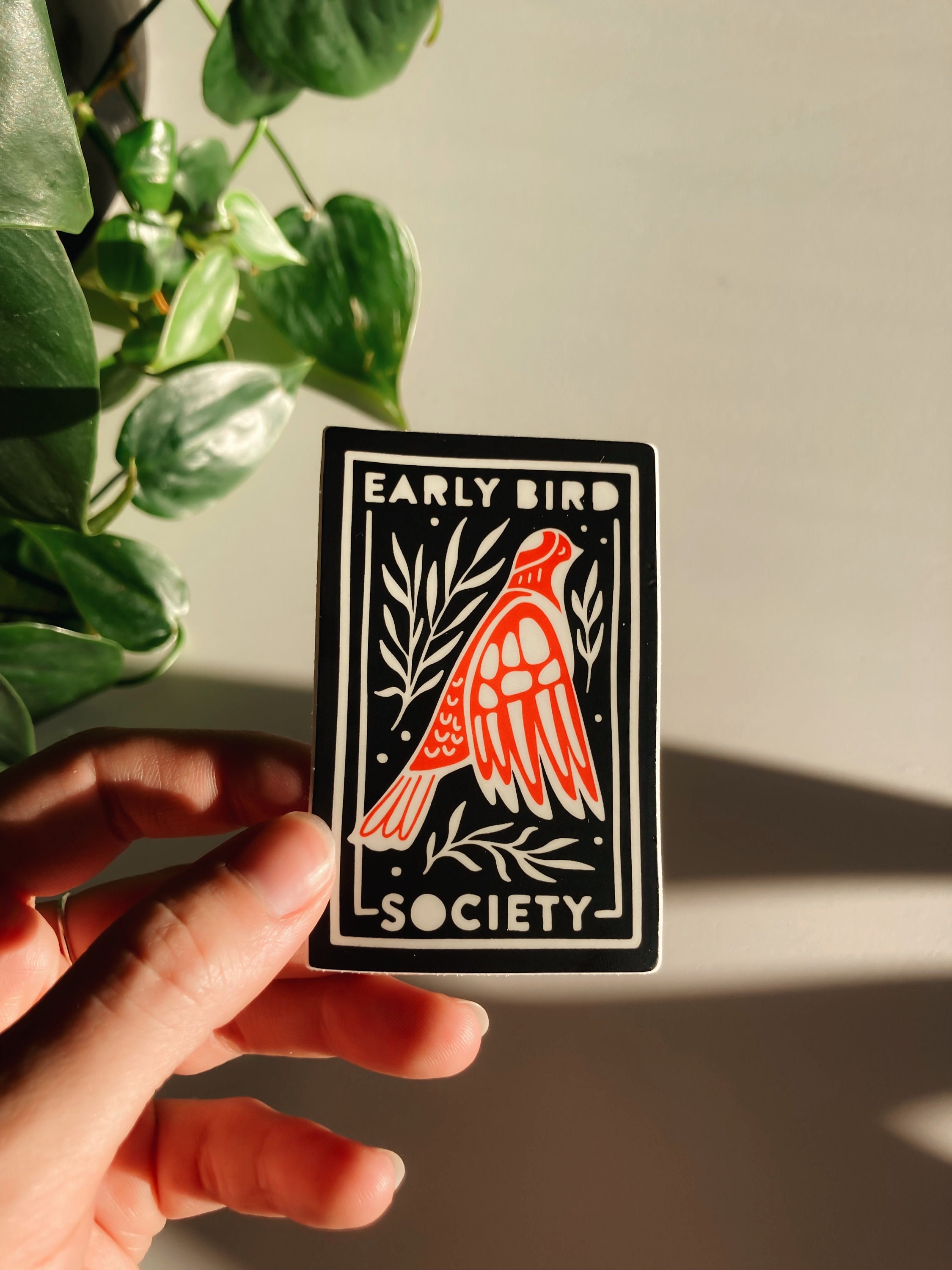 Early Bird Society Durable Sticker | High Quality Bumper Sticker | Laptop sticker | Water Bottle Sticker | 3&quot;