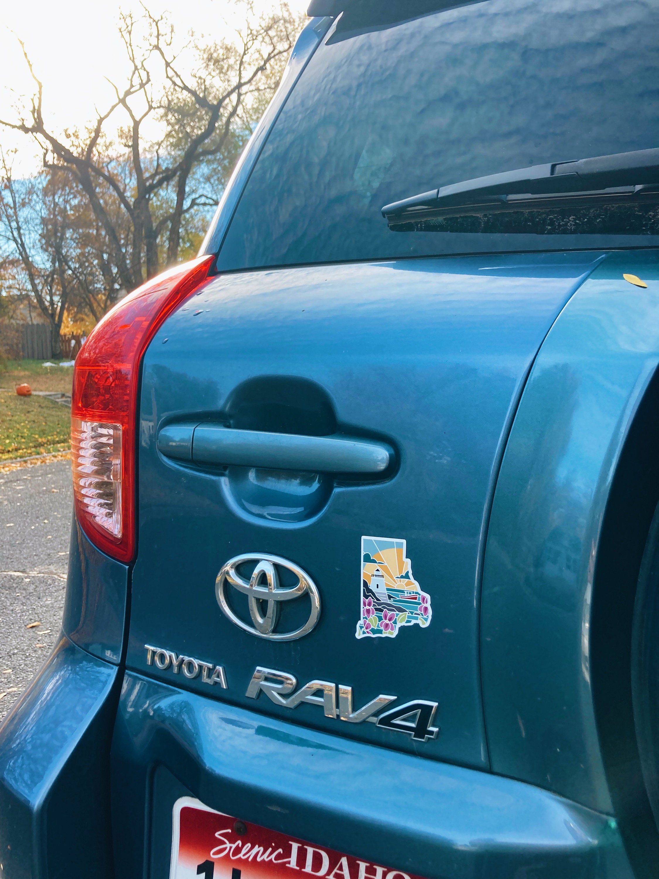 Rhode Island Weatherproof Magnet | State Car Magnet | Outdoorsy Magnet | Locker Magnet | Fridge Magnet | Weatherproof Magnet | 3&quot;