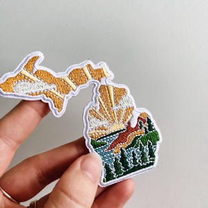 Michigan Iron-On Patch | 3&quot; Patch | Embroidered Sew-on or Iron-on Applique