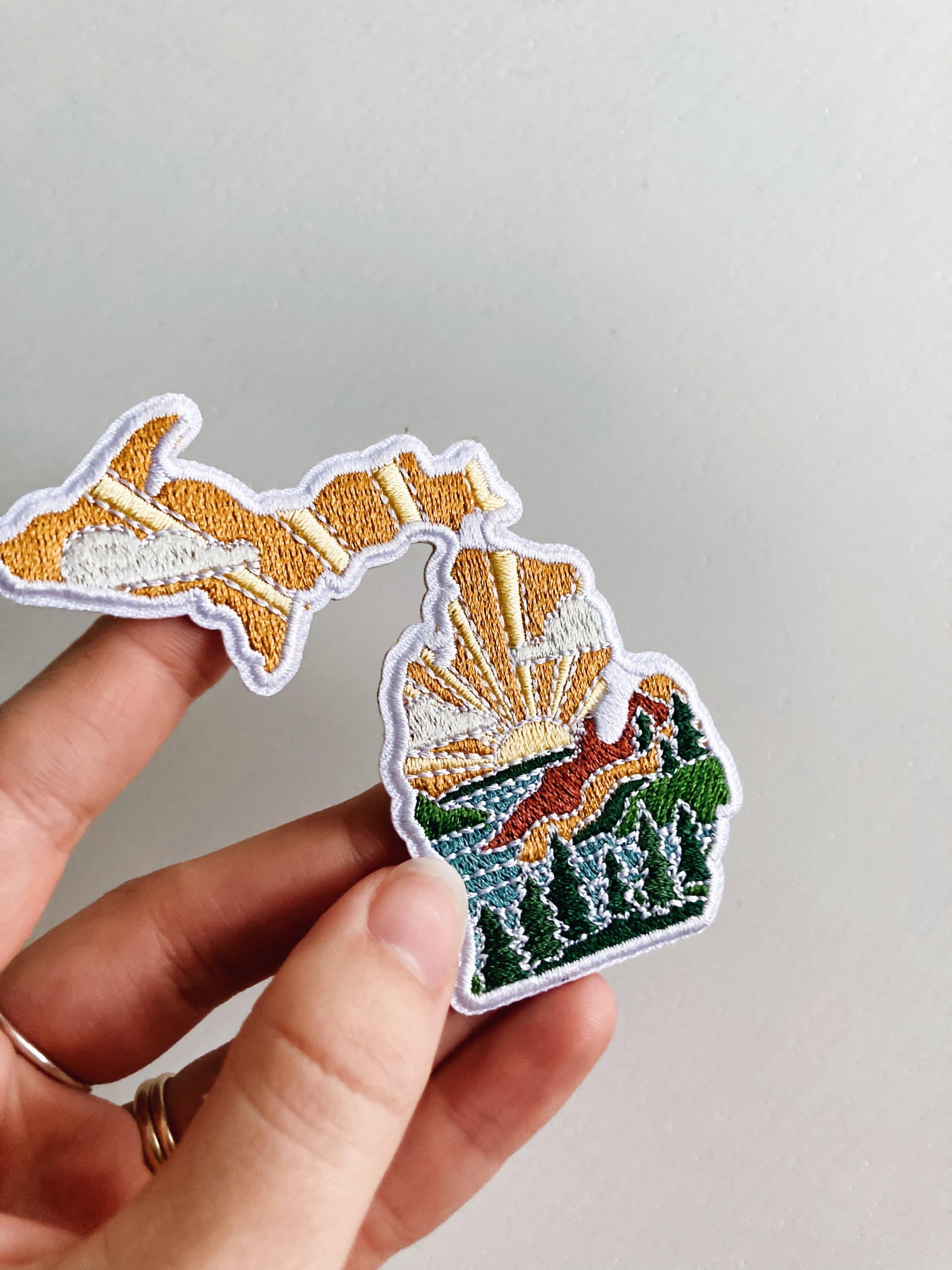 Michigan Iron-On Patch | 3&quot; Patch | Embroidered Sew-on or Iron-on Applique