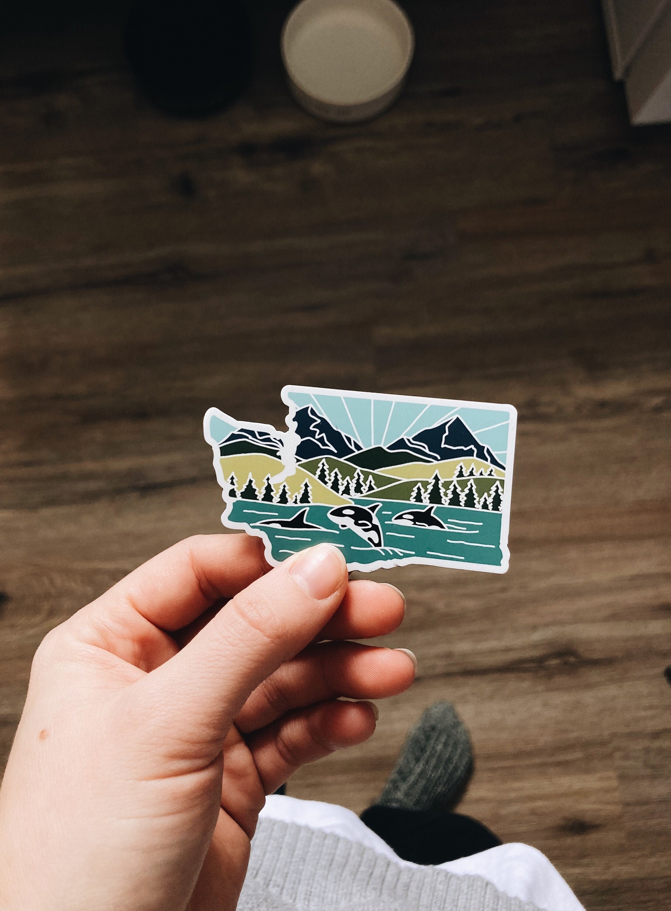Washington Car Magnet | Weatherproof State Magnet | Outdoorsy Magnet | Washington Gift | Locker Magnet | Fridge Magnet | Decorative Magnet
