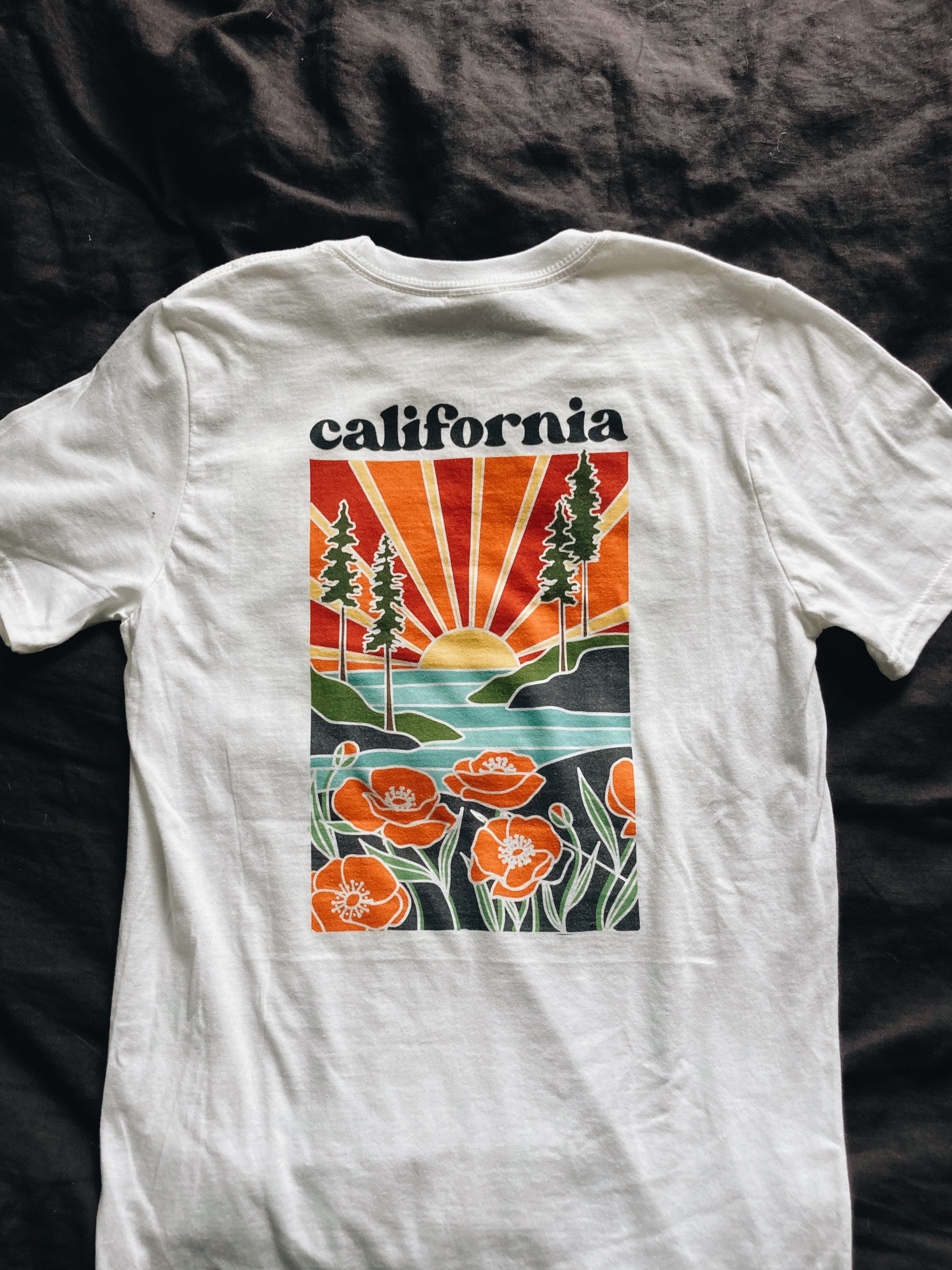 California Poppy T-shirt Front & Back | Graphic Tee | Unisex California Tee | Unisex Basic Softstyle | California Gift | California Apparel