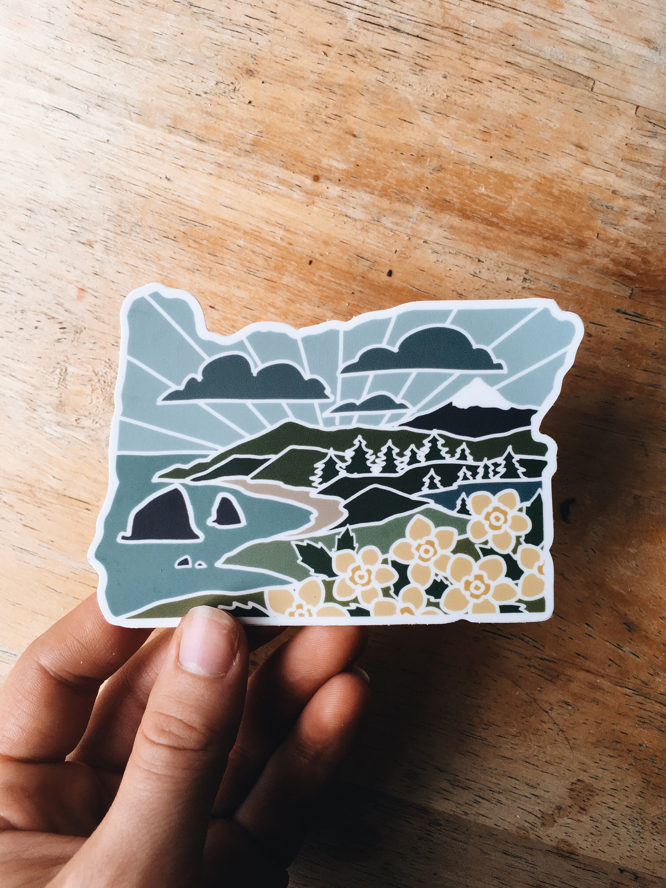 Oregon Durable Sticker | High Quality Bumper Sticker | United States Vinyl Decal | Weatherproof Sticker | Water Bottle Sticker | 4&quot;