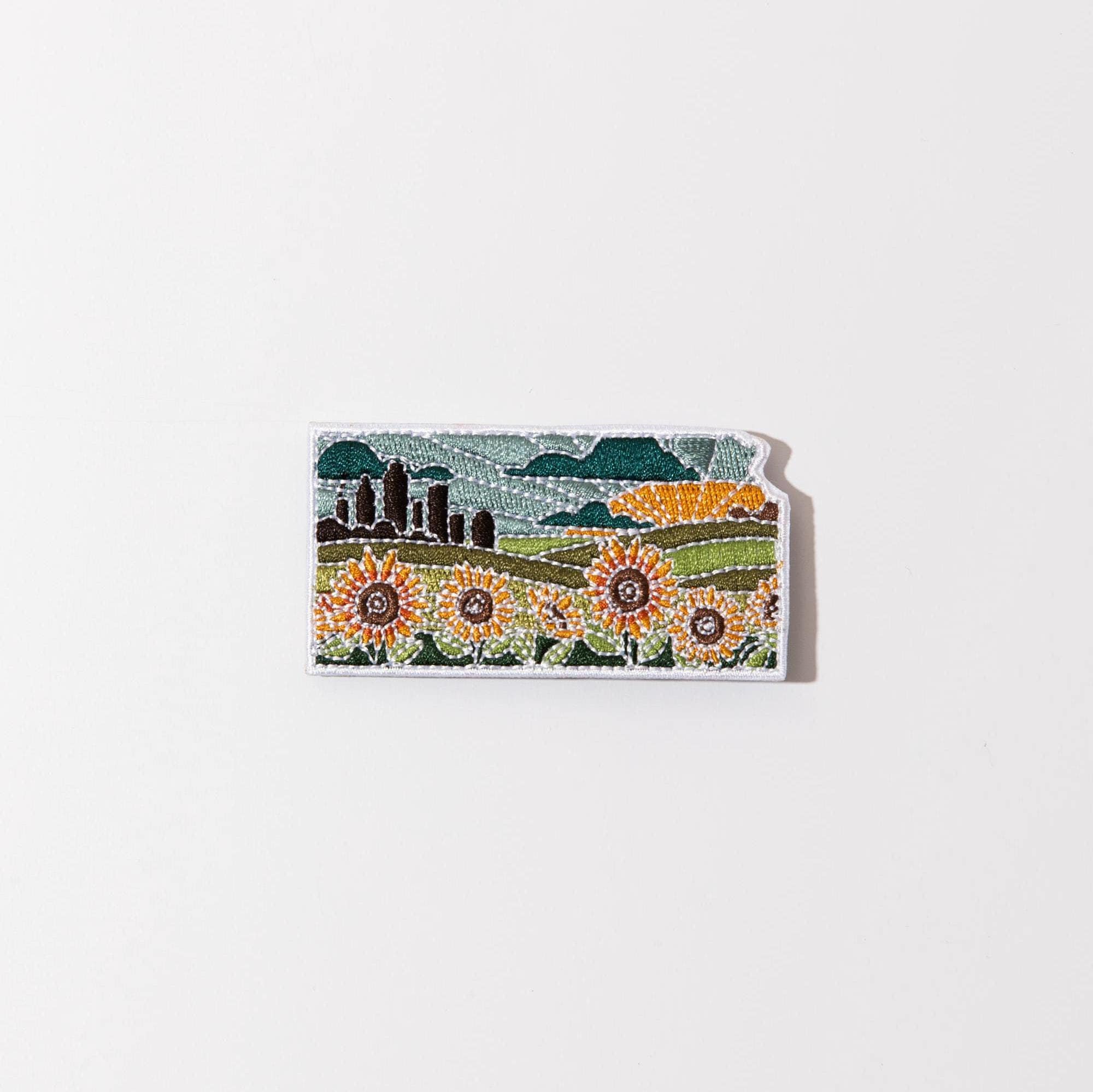 Kansas Iron-On Patch | 3&quot; Patch | Embroidered Sew-on or Iron-on Applique