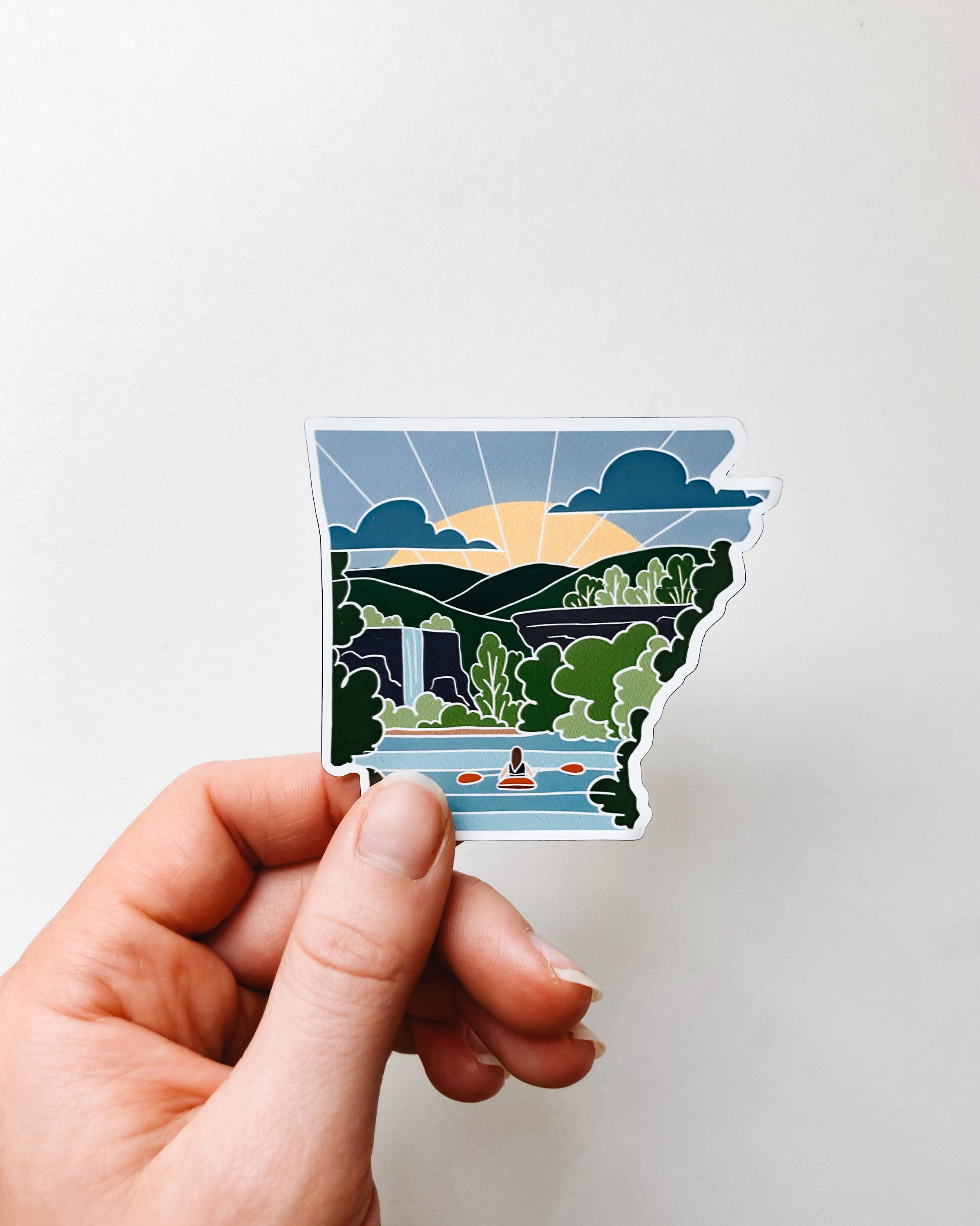 Arkansas Car Magnet | Weatherproof State Magnet | Outdoorsy Magnet | Locker Magnet | Fridge Magnet | Weatherproof Magnet | 3&quot;