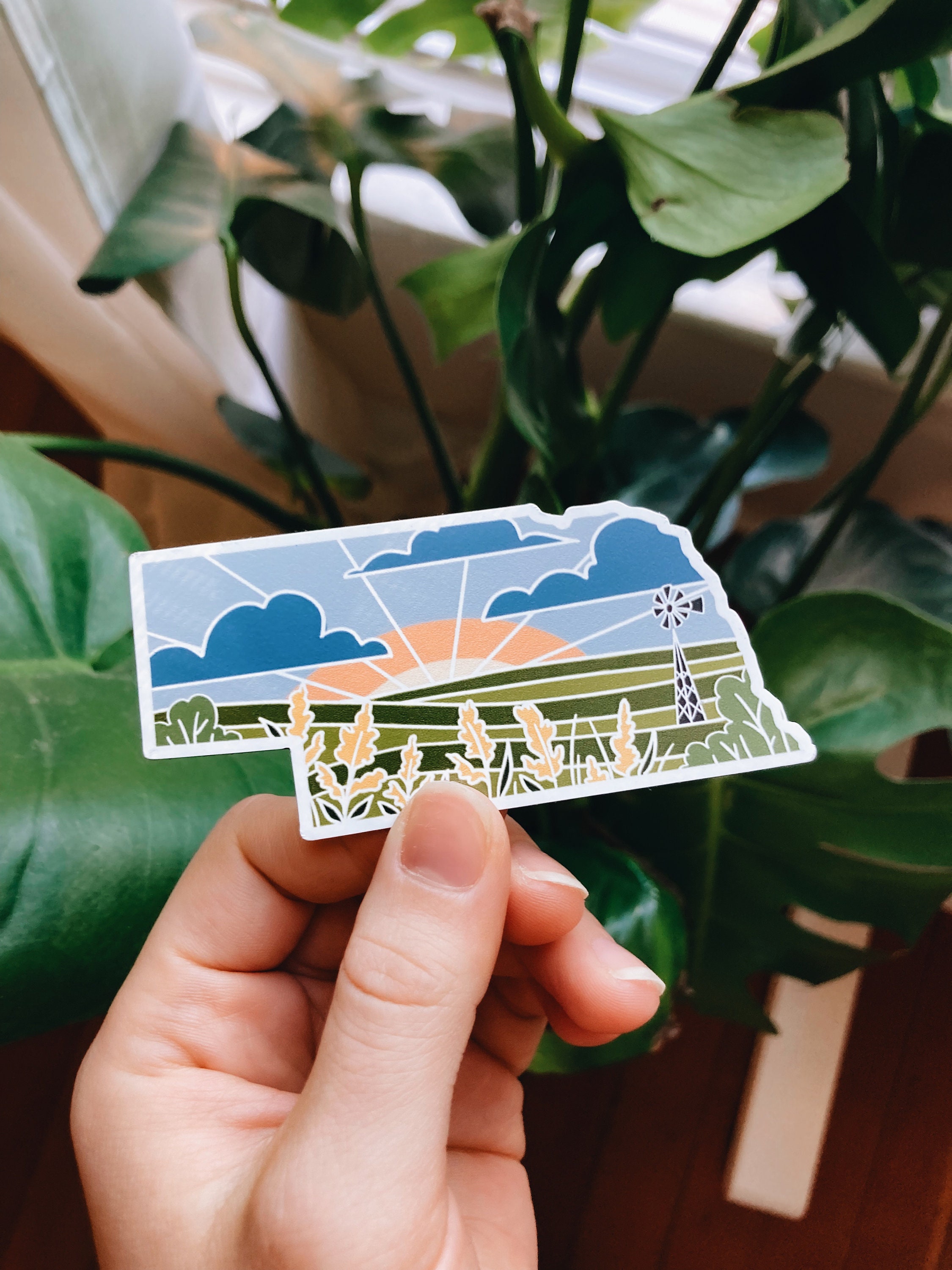 Nebraska Car Magnet | Weatherproof State Magnet | Outdoorsy Magnet | Locker Magnet | Fridge Magnet | Waterproof Magnet | 3.5&quot;