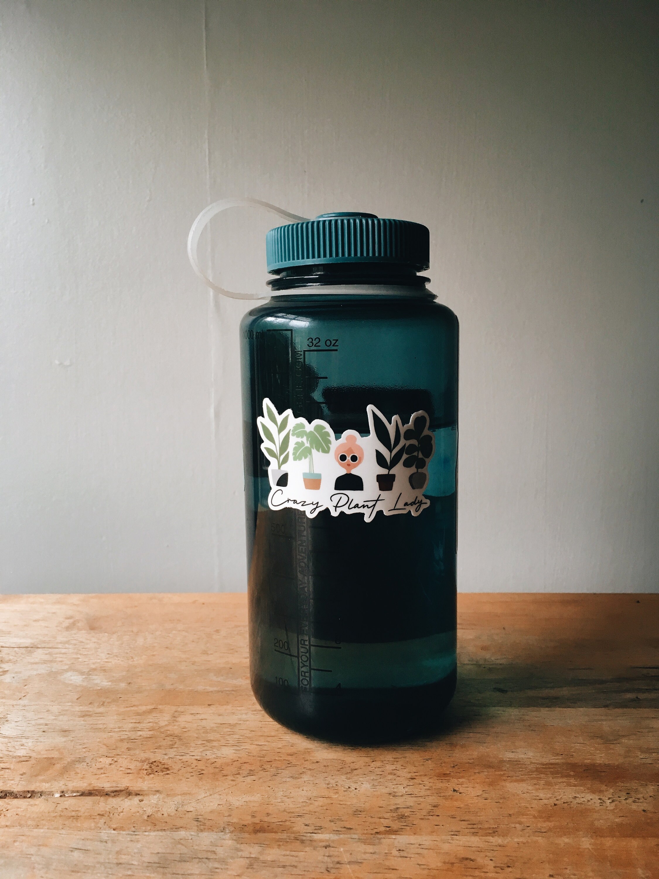 Crazy Plant Lady Durable Sticker | With or Without Text | Plant Lover Decal | Vinyl Weatherproof Decal | Water Bottle Sticker | 3&quot;