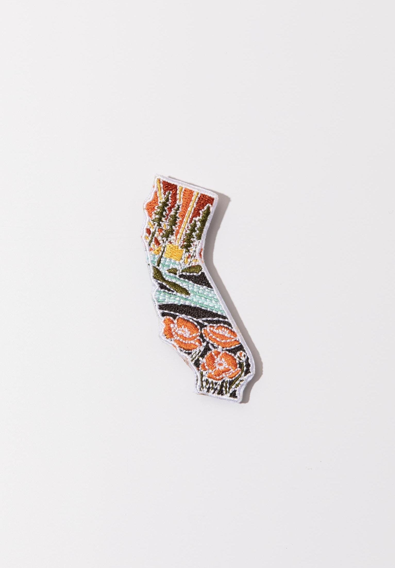 California Iron-On Patch | 2.5&quot; State Patch | Embroidered Sew-on or Iron-on Applique