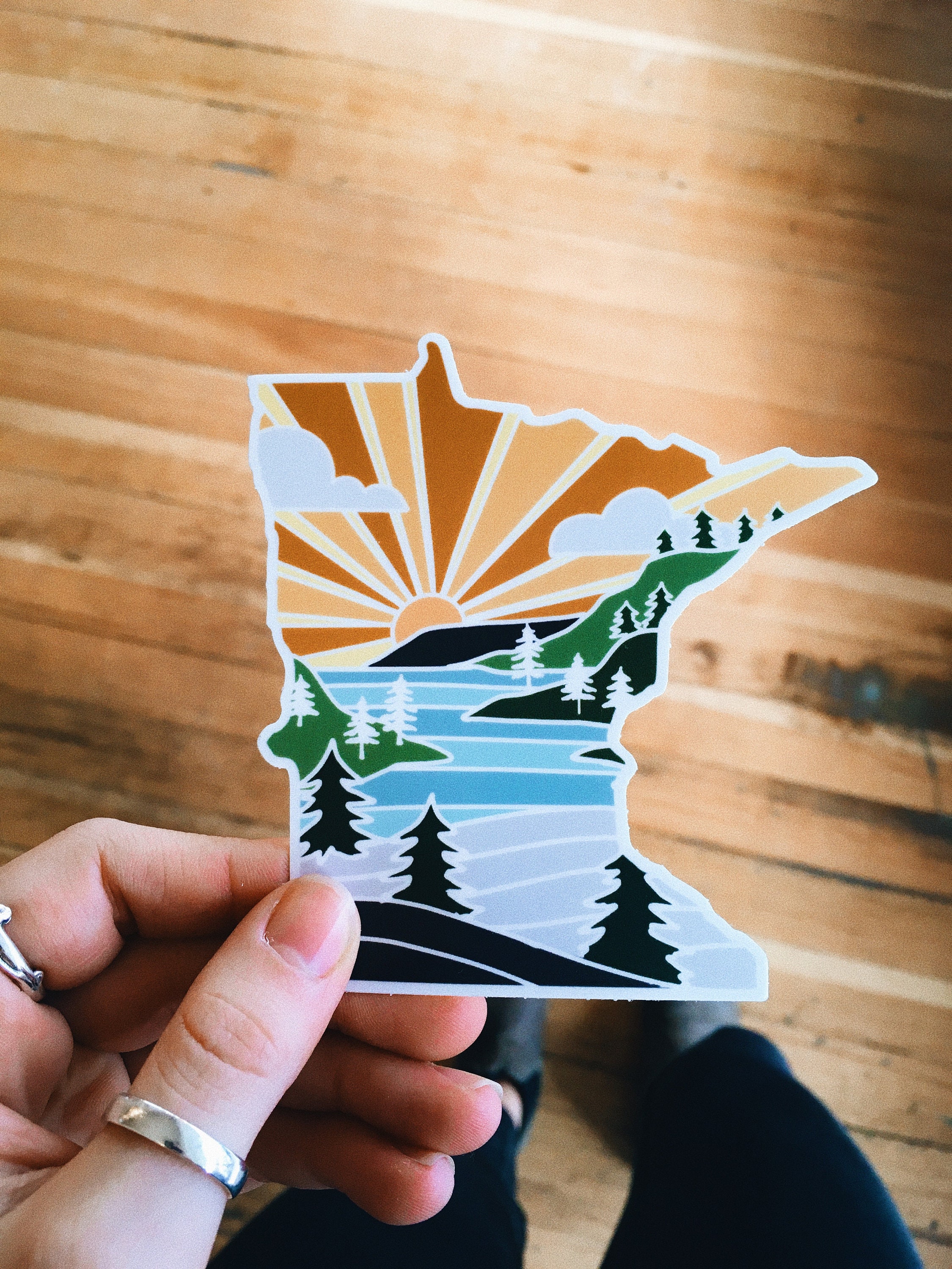 Minnesota Durable Sticker | High Quality Bumper Sticker | United States Vinyl Decal | Weatherproof Sticker | Water Bottle Sticker | 4&quot;