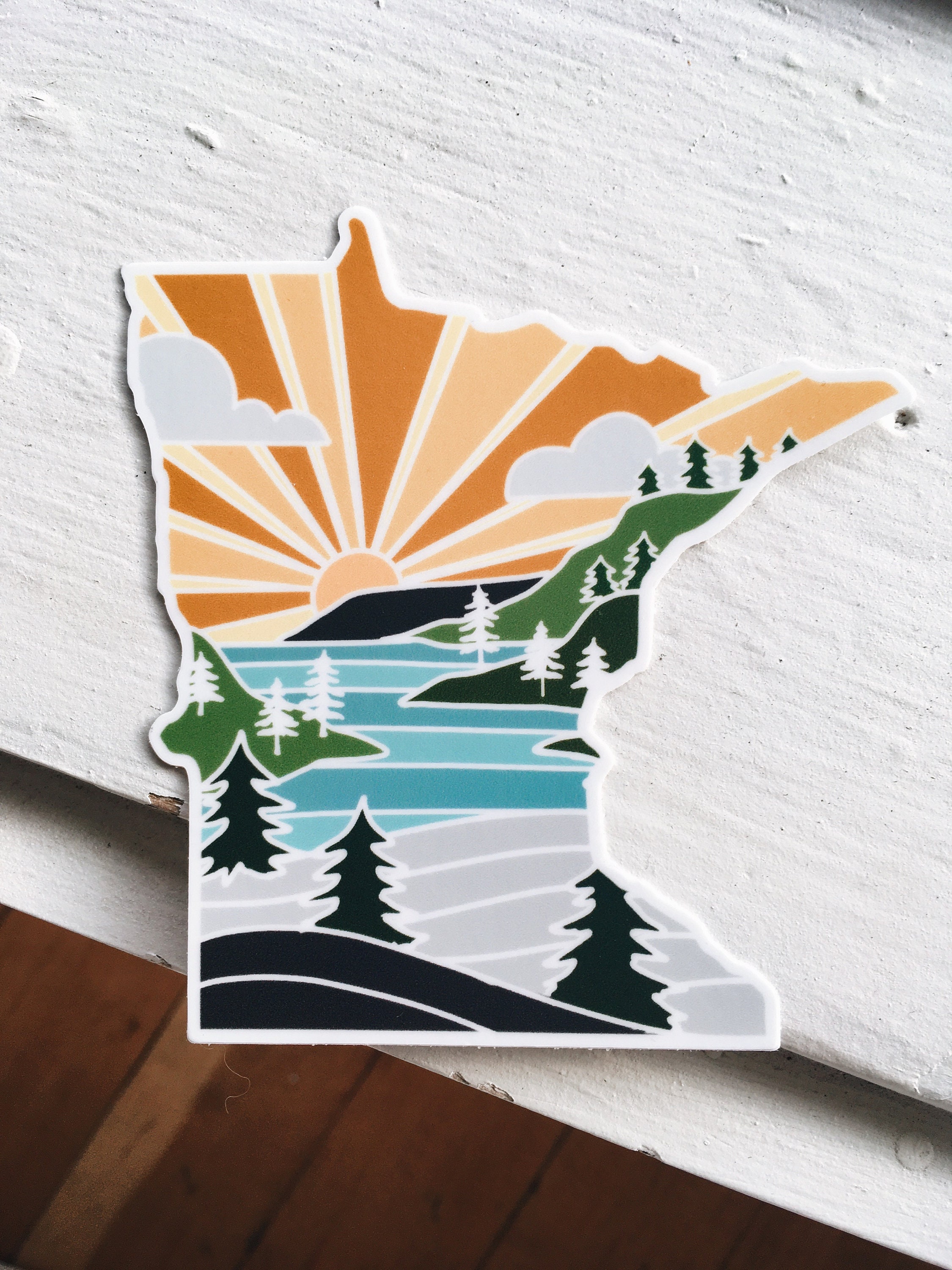 Minnesota Durable Sticker | High Quality Bumper Sticker | United States Vinyl Decal | Weatherproof Sticker | Water Bottle Sticker | 4&quot;