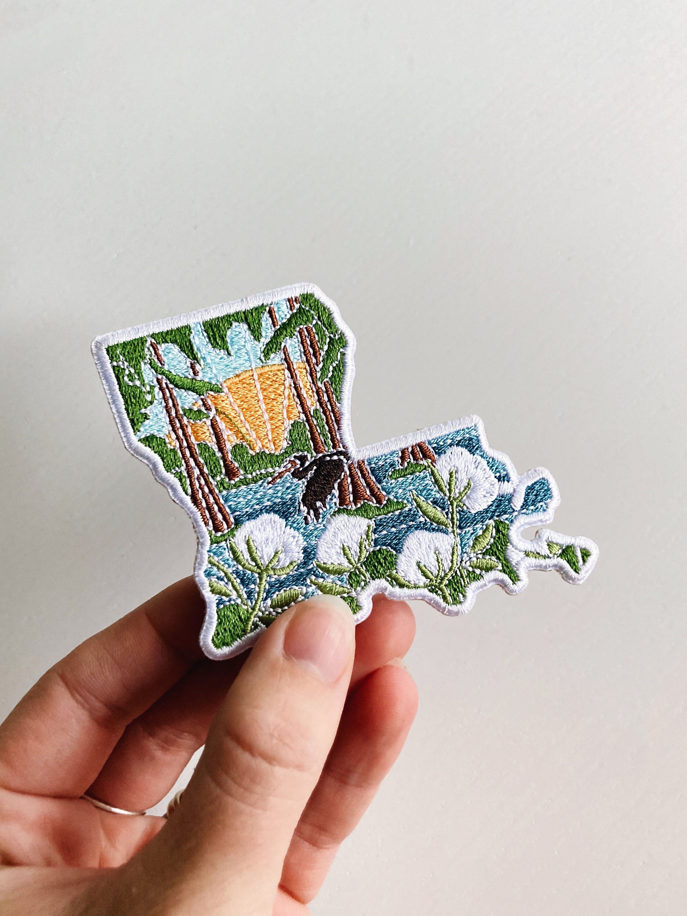 Louisiana Iron-On Patch | 3&quot; Patch | Embroidered Sew-on or Iron-on Applique