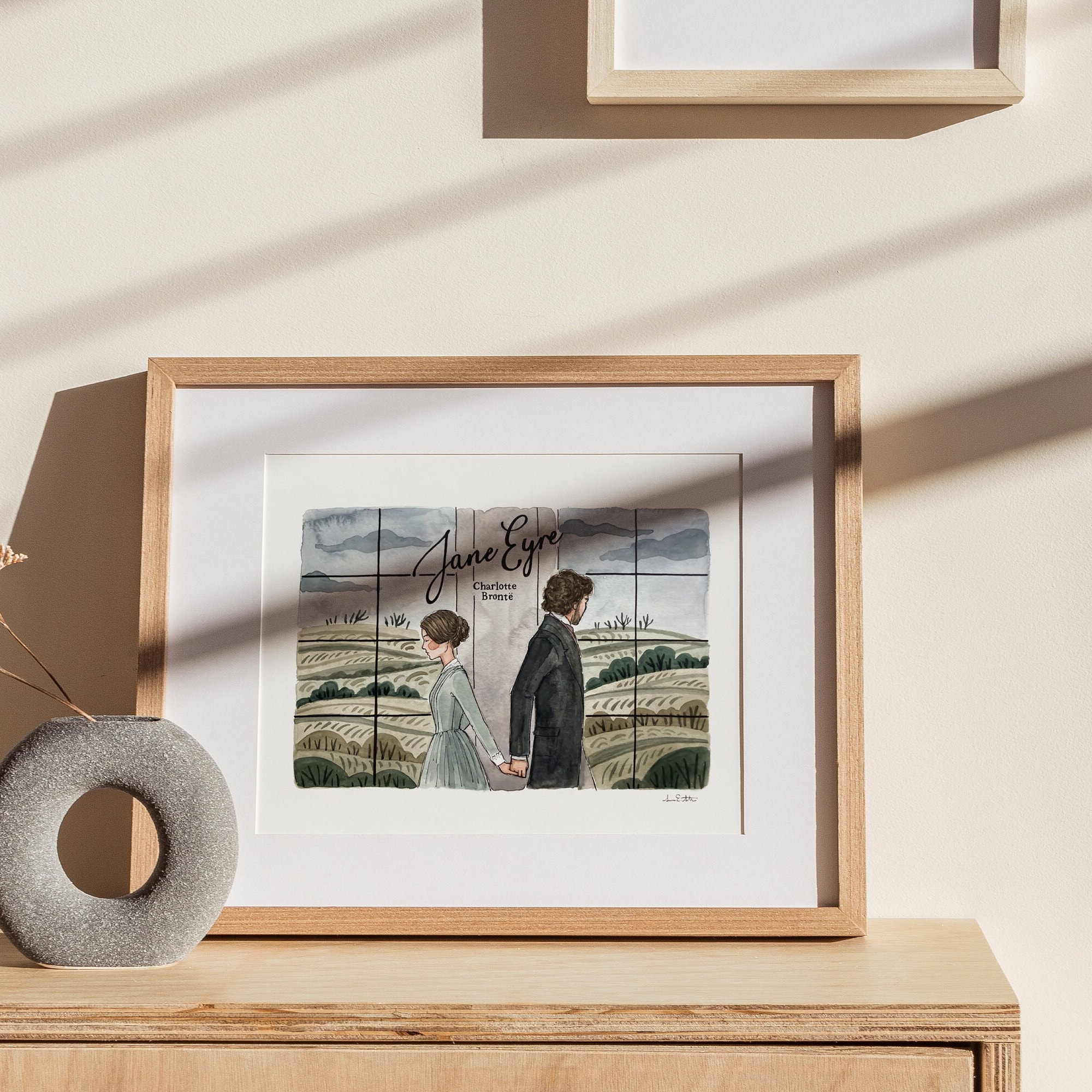 Jane Eyre Print | Watercolor Illustration | Wall Art | 8x10&quot; 5x7&quot; Archival Art Print | Charlotte Bronte Art | Book Lover Gift