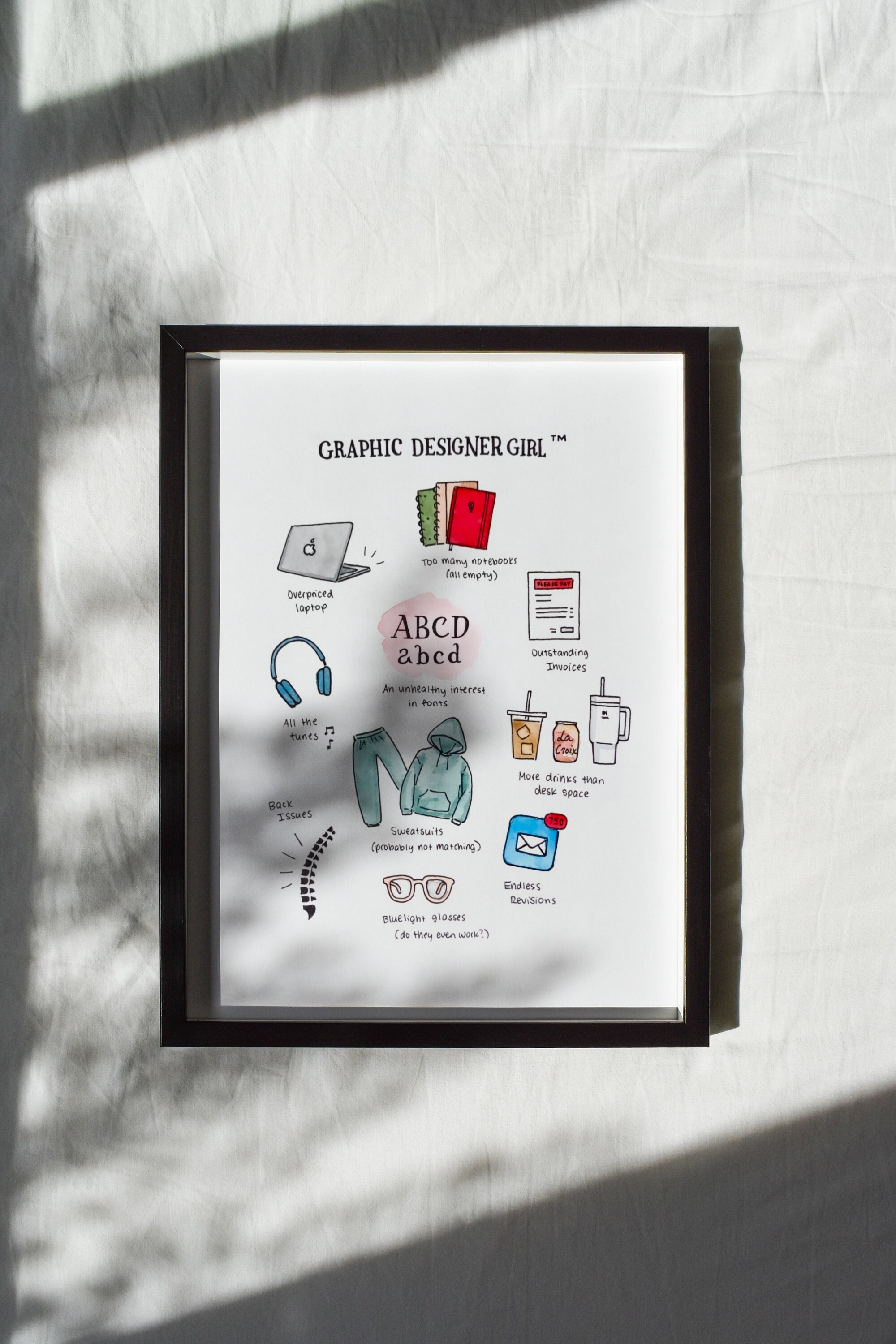 Graphic Designer Physical Wall Art Print | Watercolor Poster for Graphic Designers | Gift for Graphic Designer | Unique Graduation Gift
