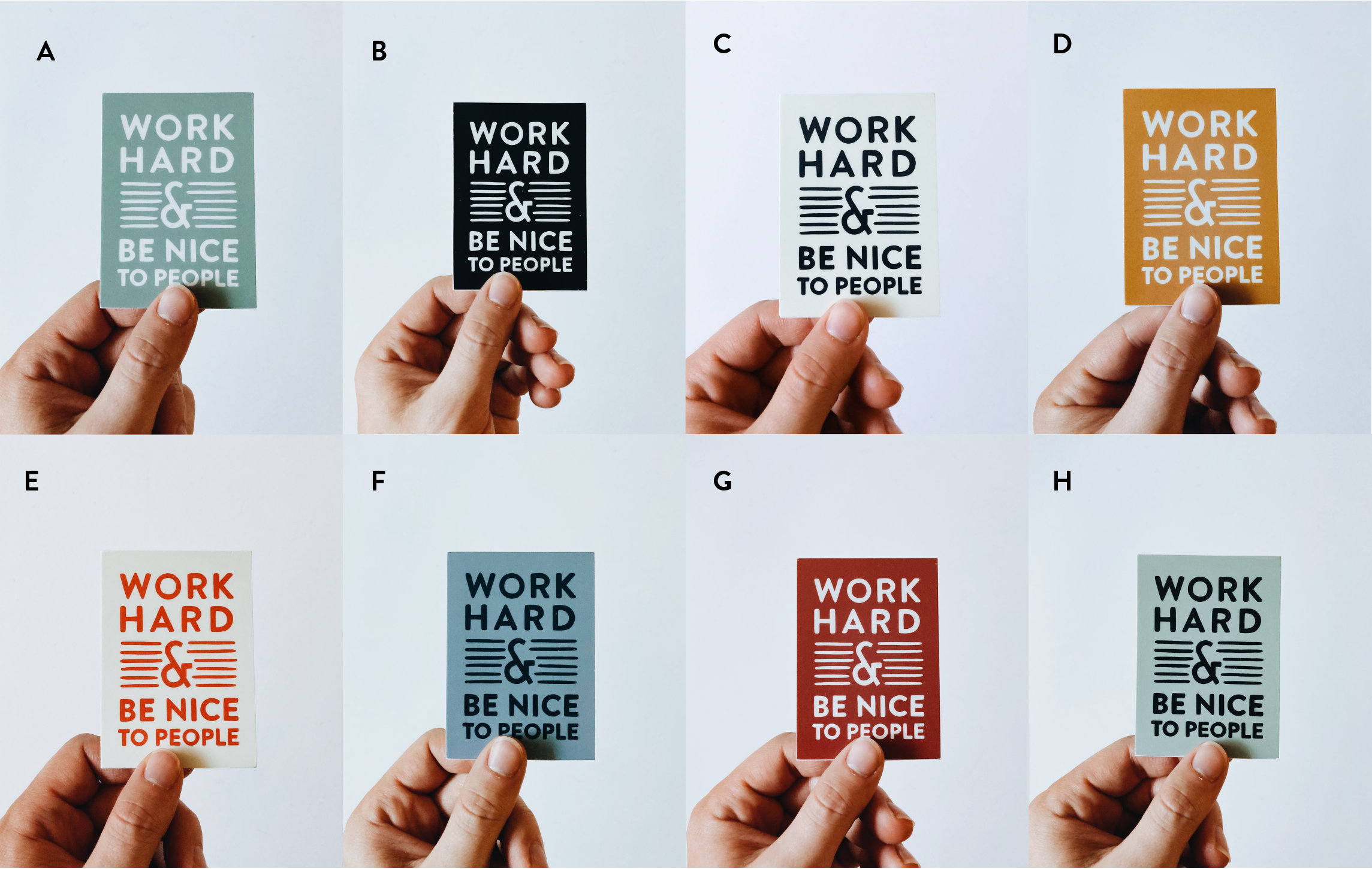 Work Hard & Be Nice To People Sticker | High Quality Bumper Sticker | Laptop Decal | Water Bottle Sticker | 3&quot;