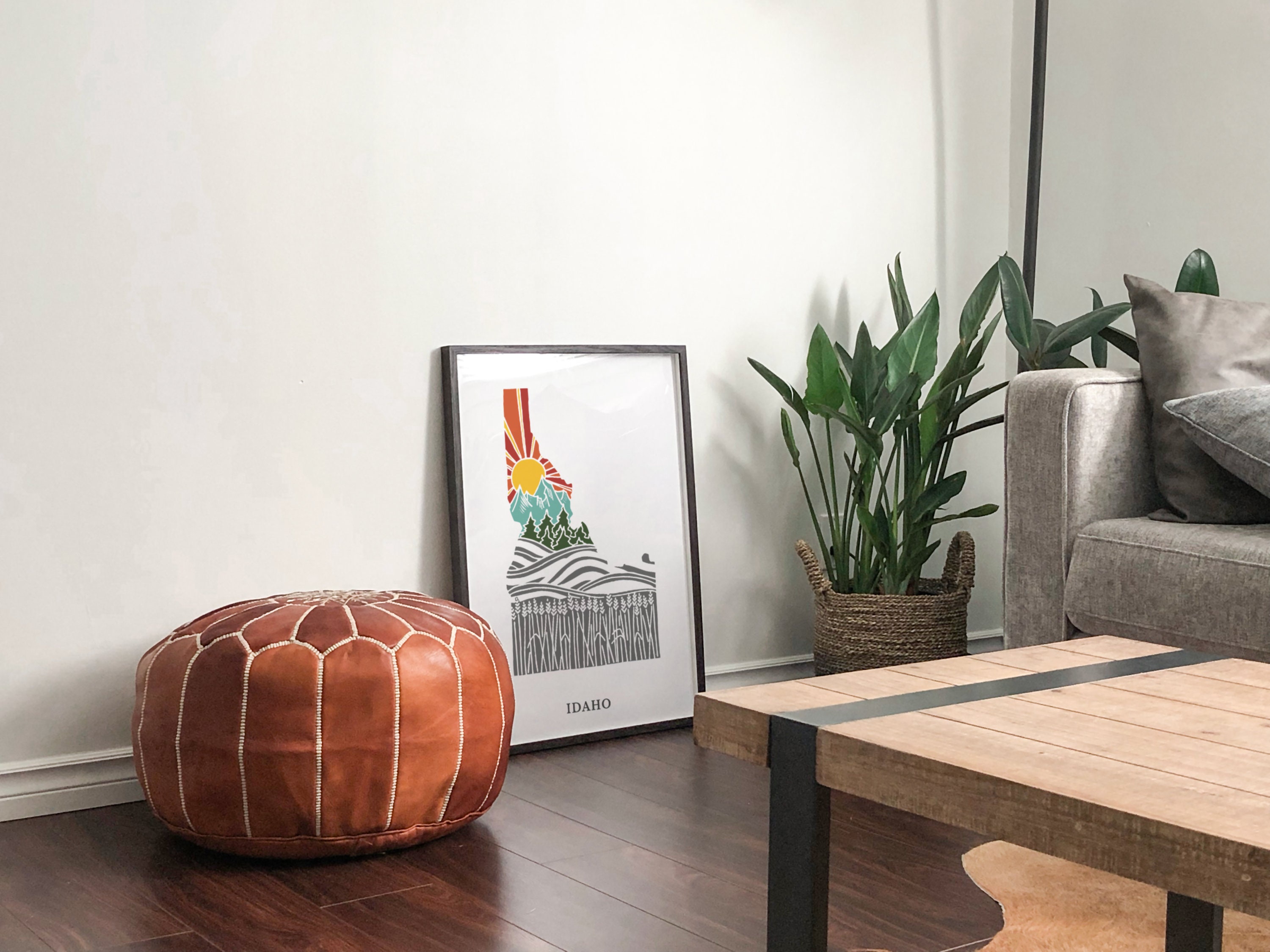 Idaho Physical Art Print | State Wall Art | 5x7, 8x10, 11x14, 16x20&quot; Archival Art Print | Idaho Illustrated Poster