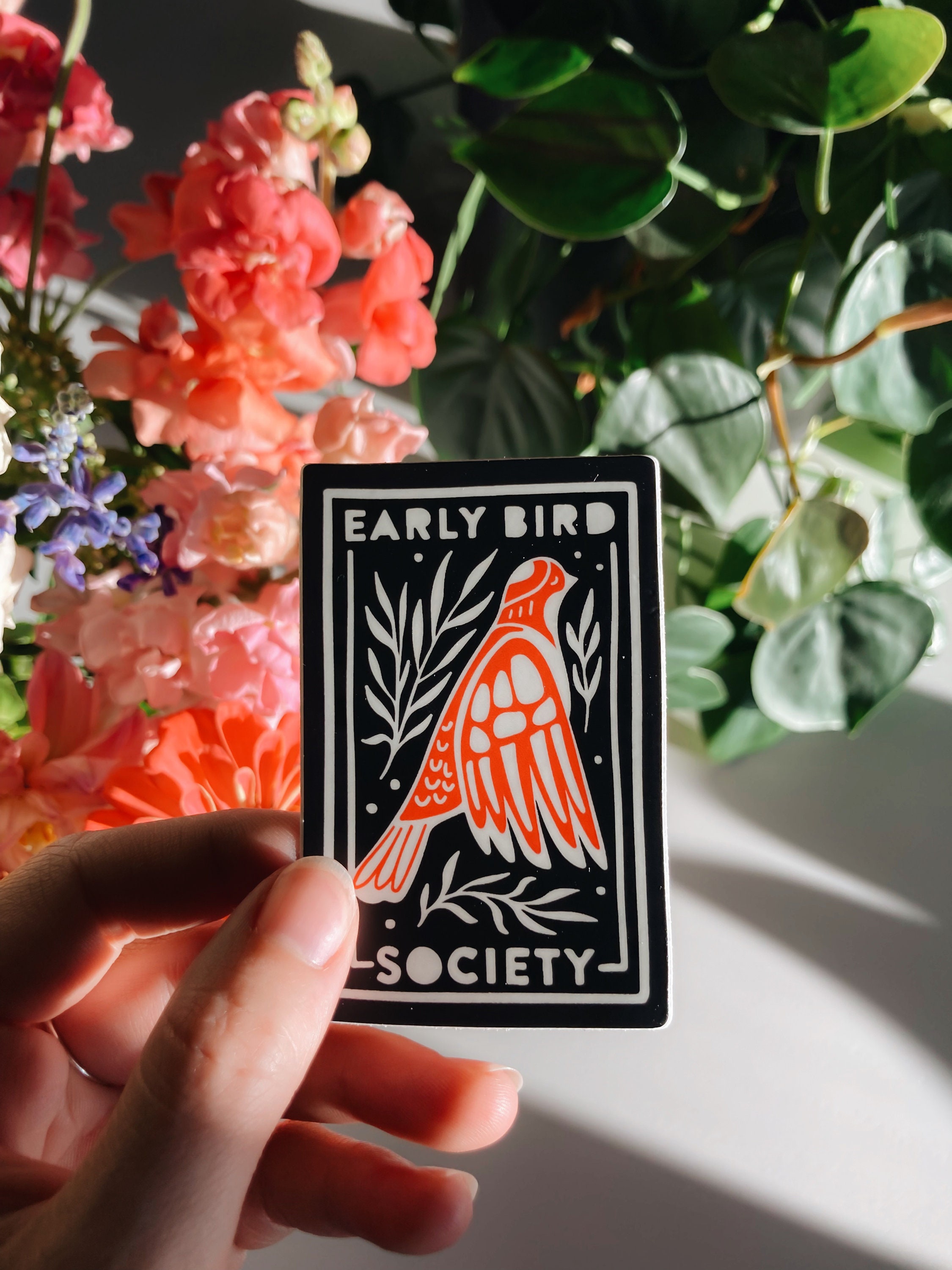 Early Bird Society Durable Sticker | High Quality Bumper Sticker | Laptop sticker | Water Bottle Sticker | 3&quot;