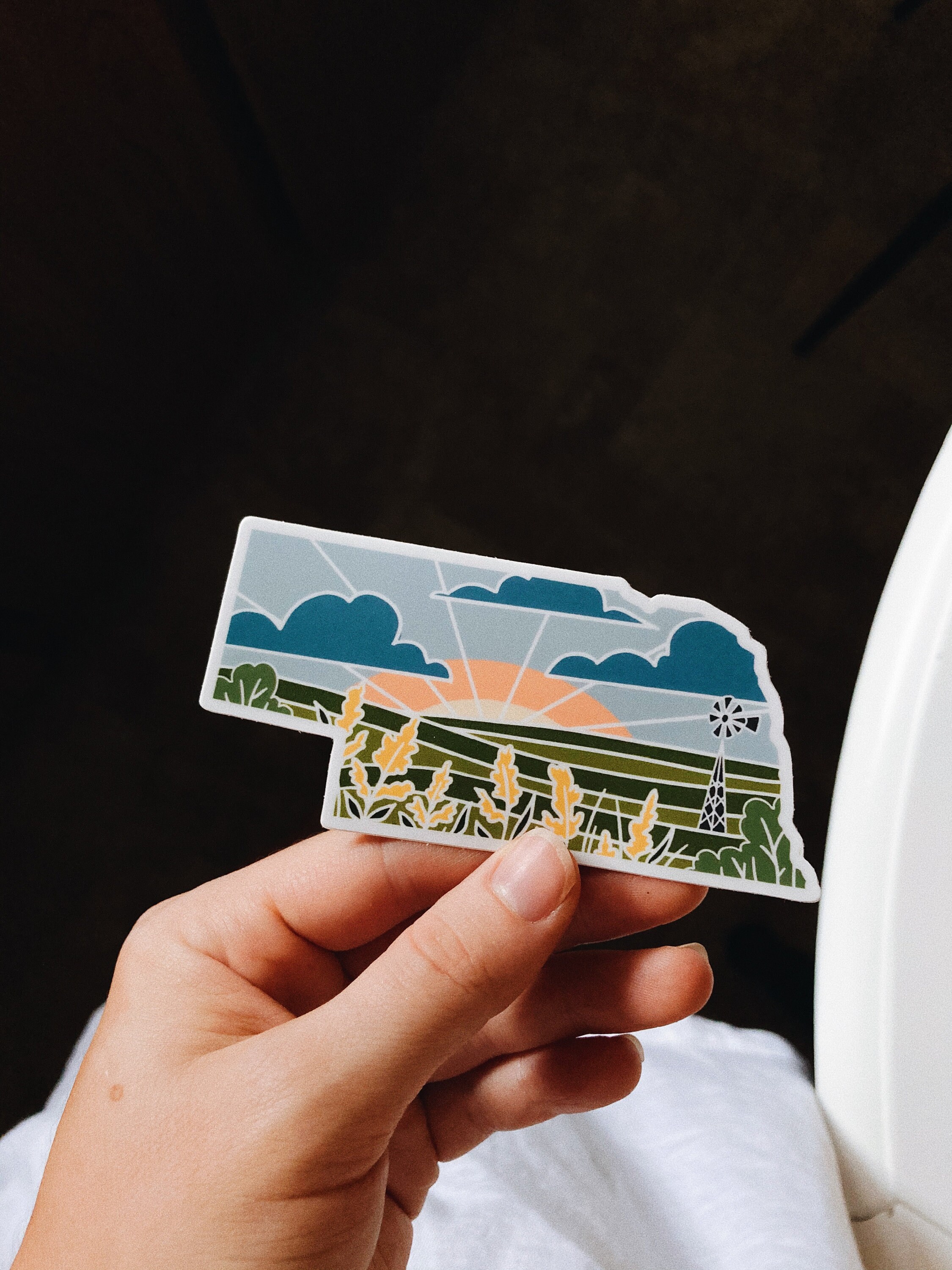 Nebraska Durable Sticker | High Quality Bumper Sticker | United States Vinyl Decal | Weatherproof Sticker | Water Bottle Sticker | 4&quot;